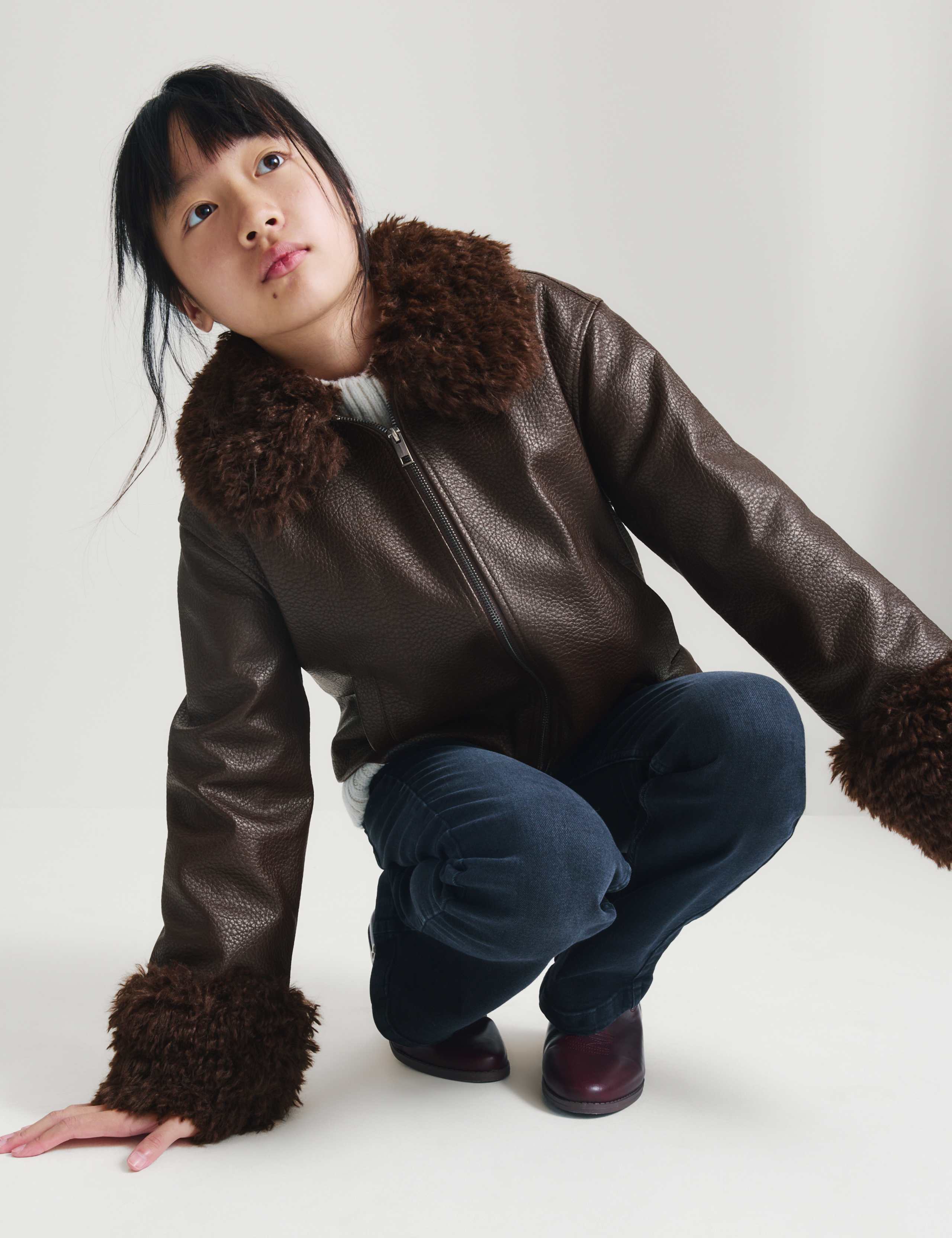 Padded Faux Fur Trim Jacket 7 of 7
