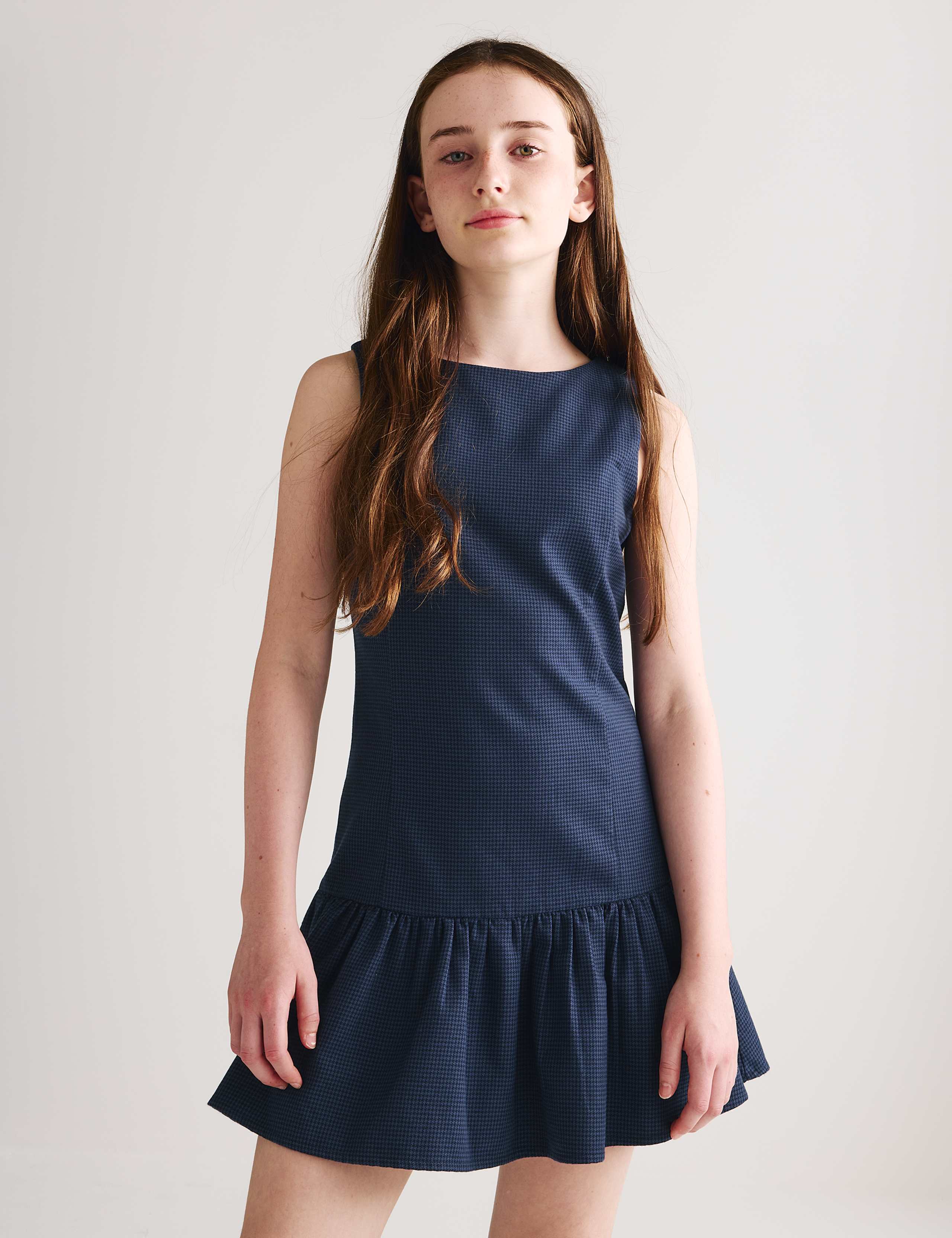 Cotton Blend Drop Waist Gingham Dress (6-16 Yrs) 1 of 6