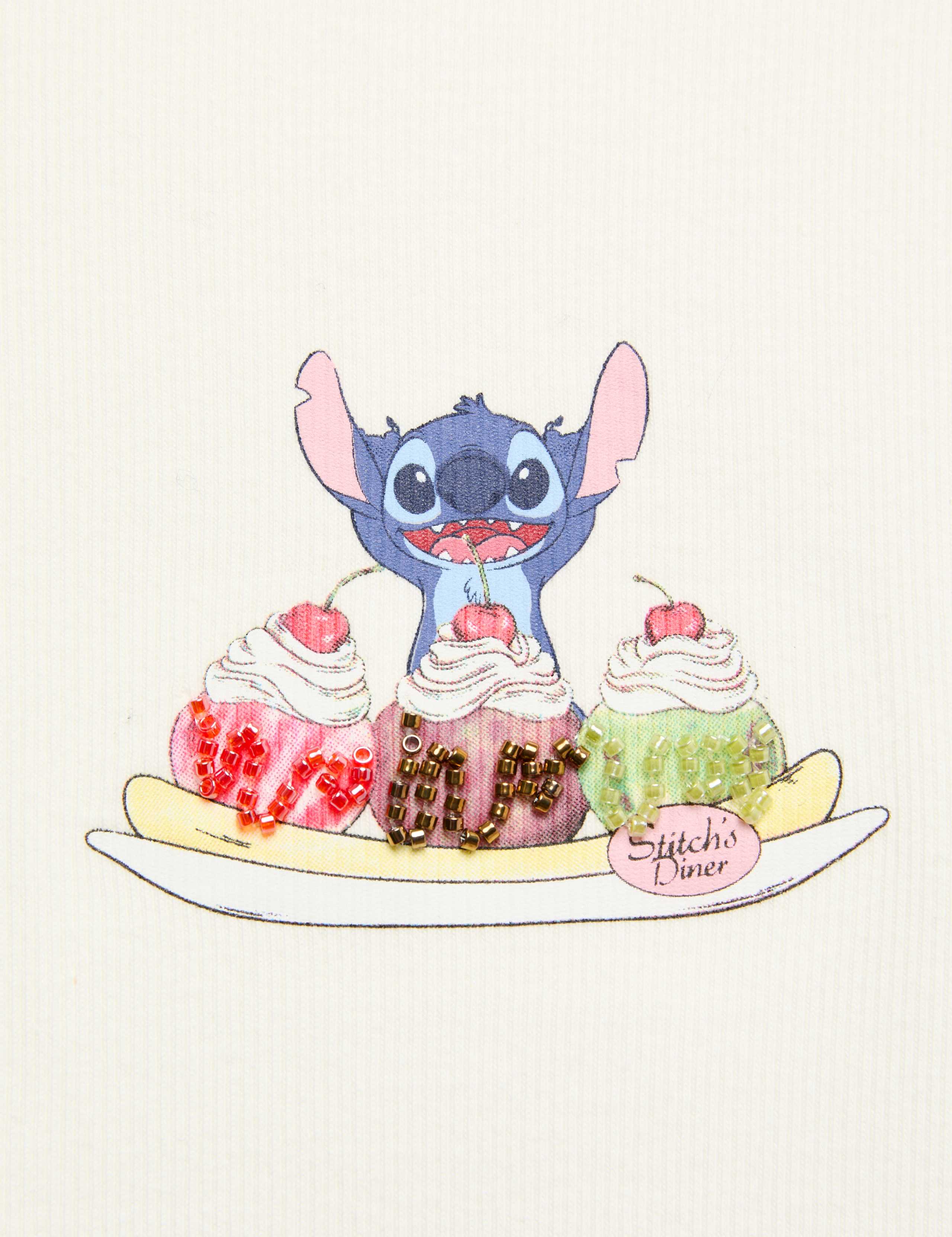 Cotton Rich Beaded Lilo and Stitch™ Top (6-16 Years) 2 of 2