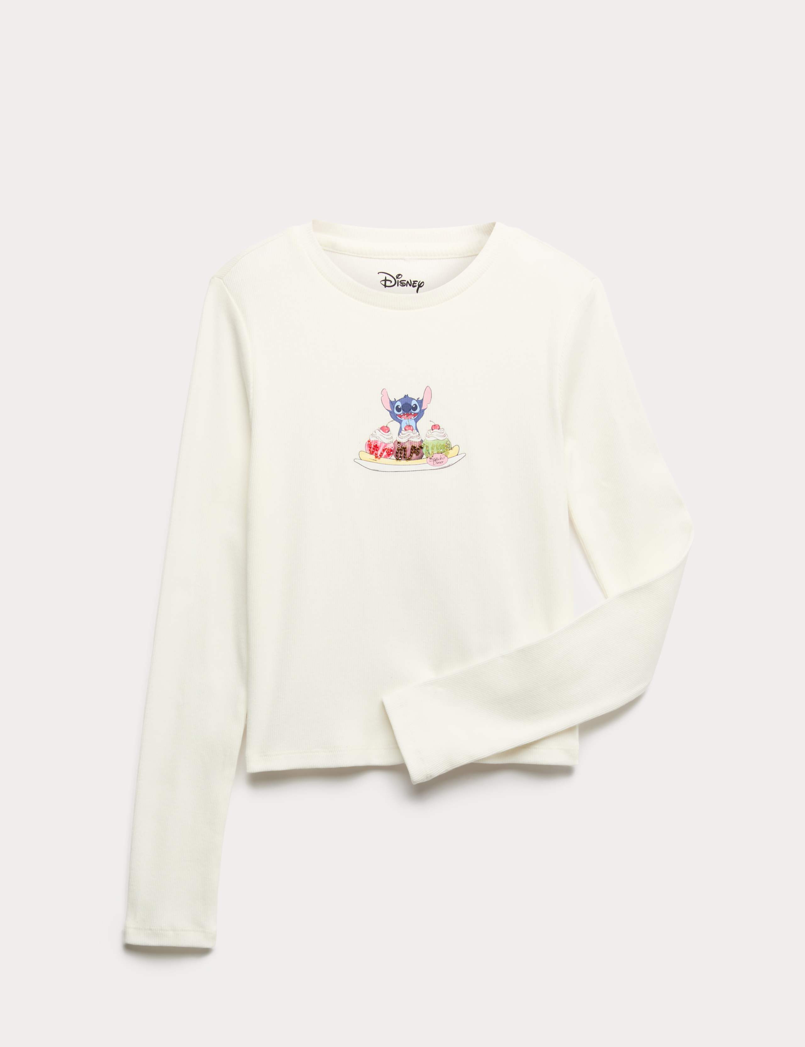 Cotton Rich Beaded Lilo and Stitch™ Top (6-16 Years) 1 of 2