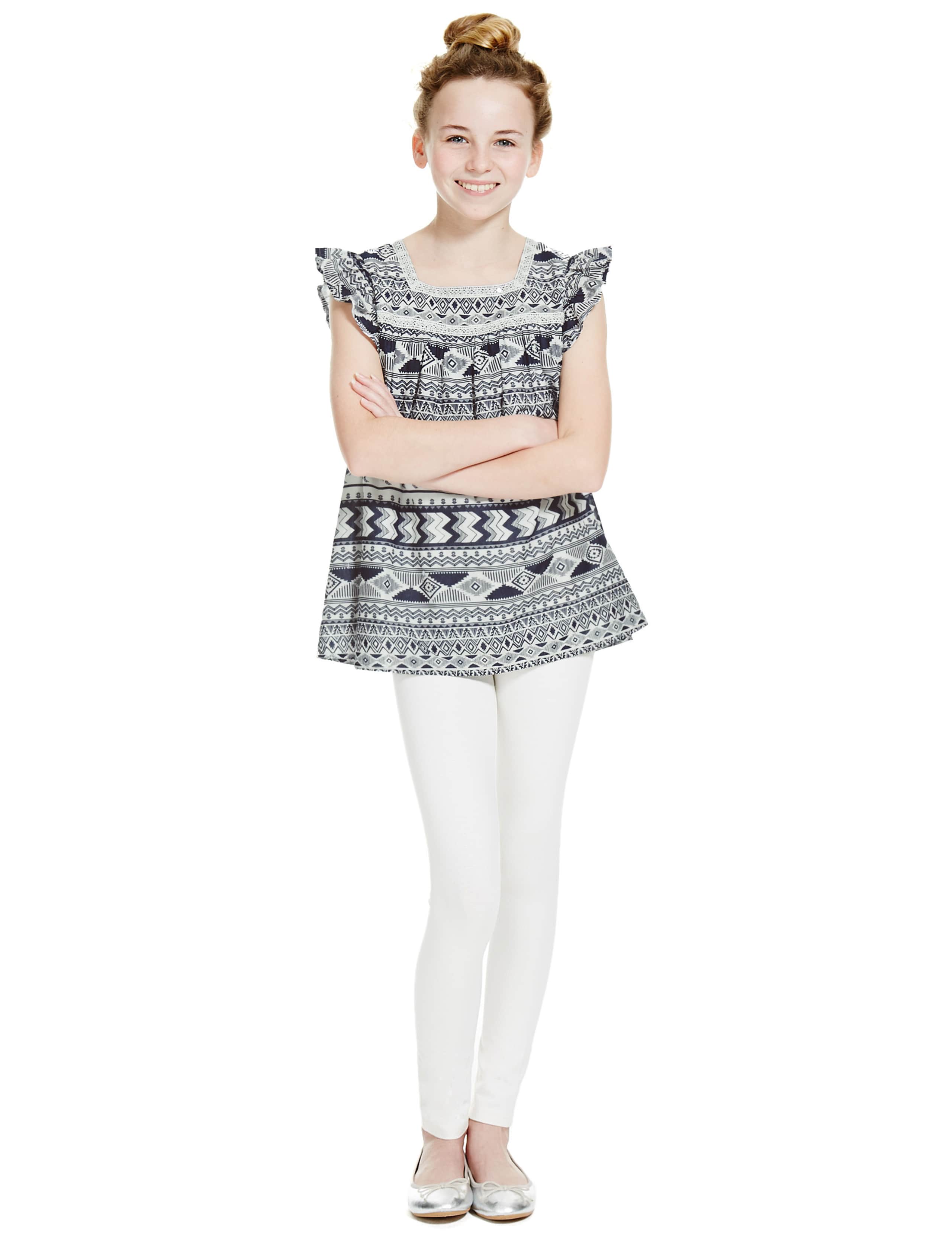 2 Piece Aztec Print Top & Leggings Outfit (5-14 Years) 1 of 3