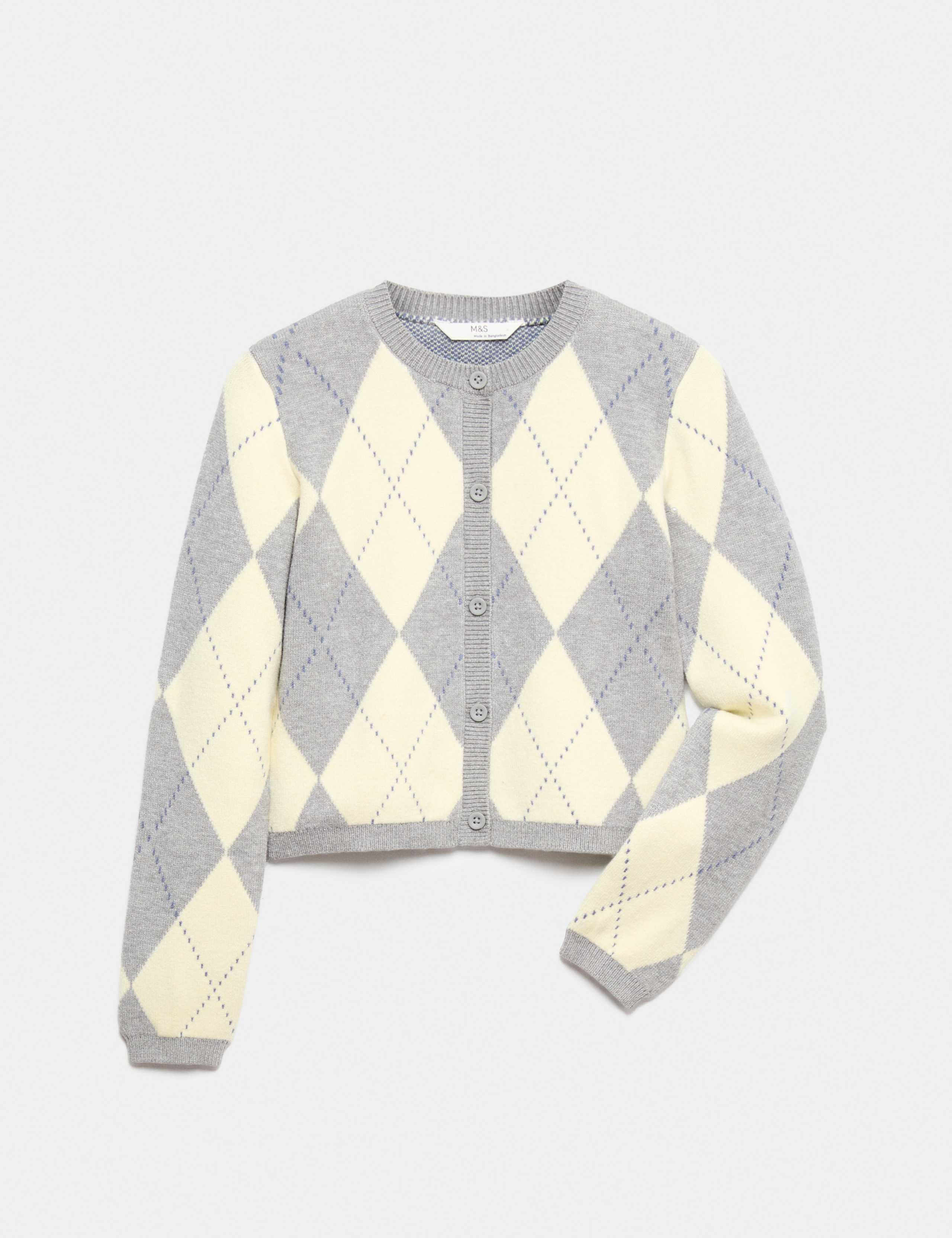 Argyle Cardigan (6-16 Yrs) 1 of 1