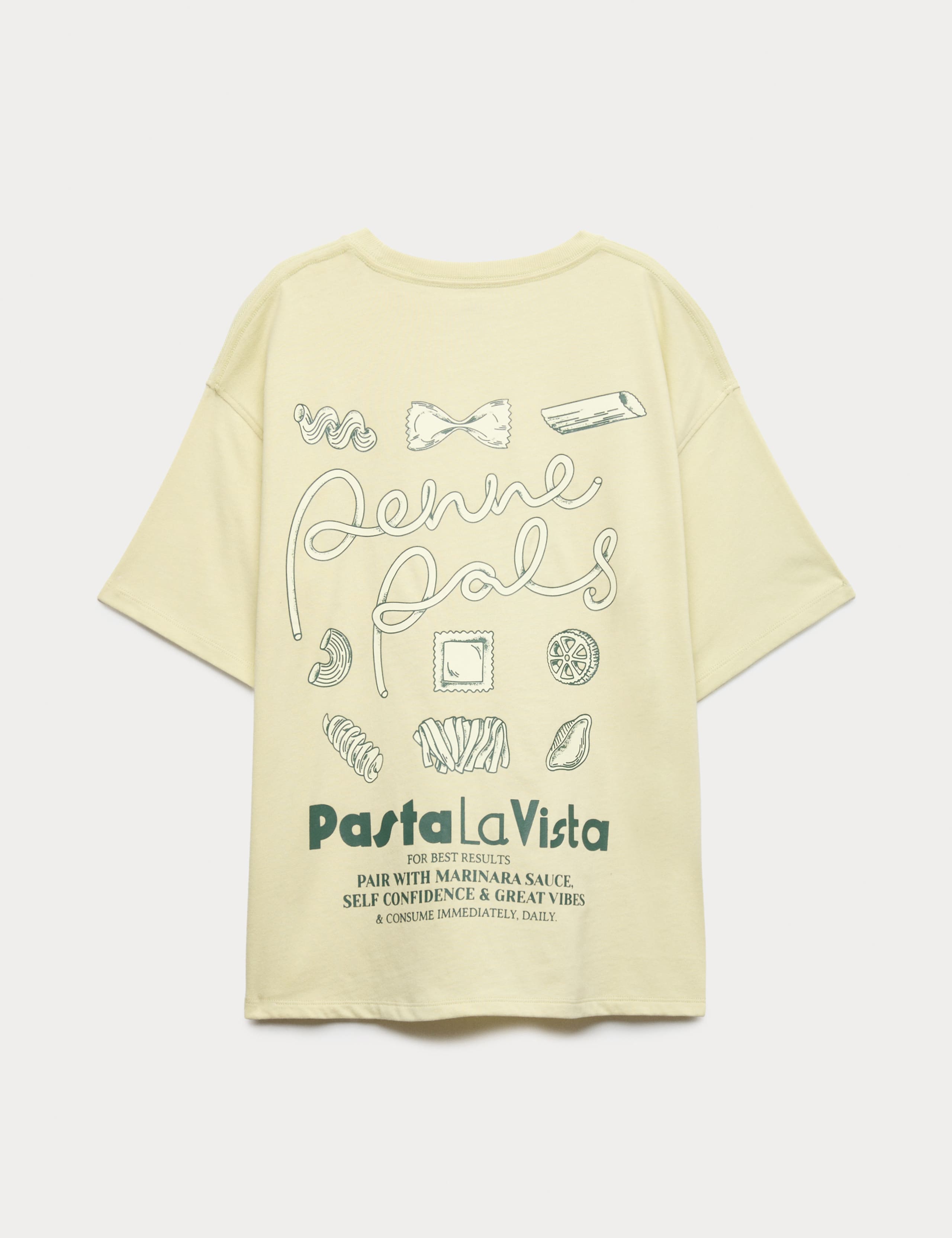 Pure Cotton Pasta Graphic T-Shirt (6-16 Yrs) 2 of 3