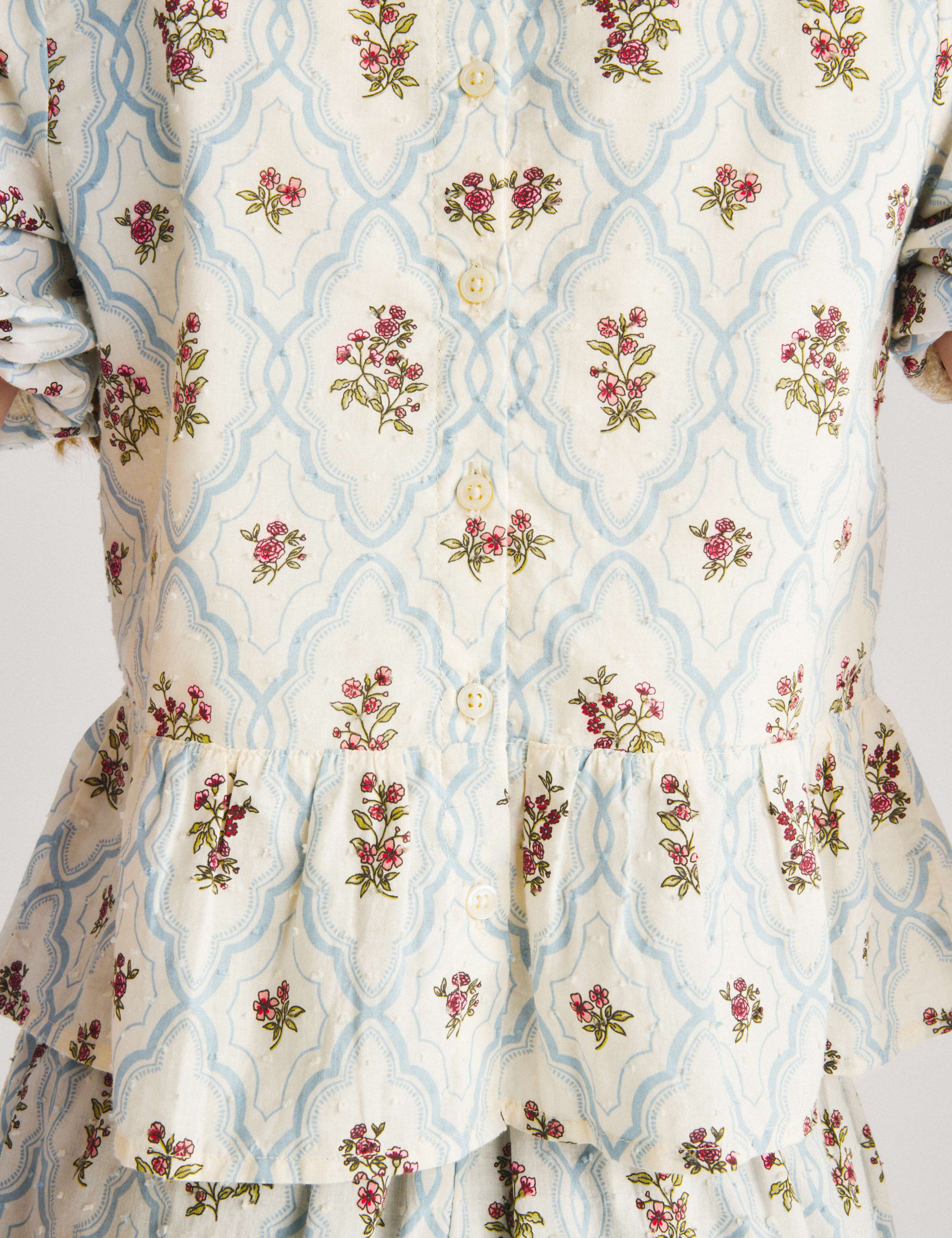 2 Piece Pure Cotton Floral Lace Trim Outfit (6-16 Yrs) 4 of 8