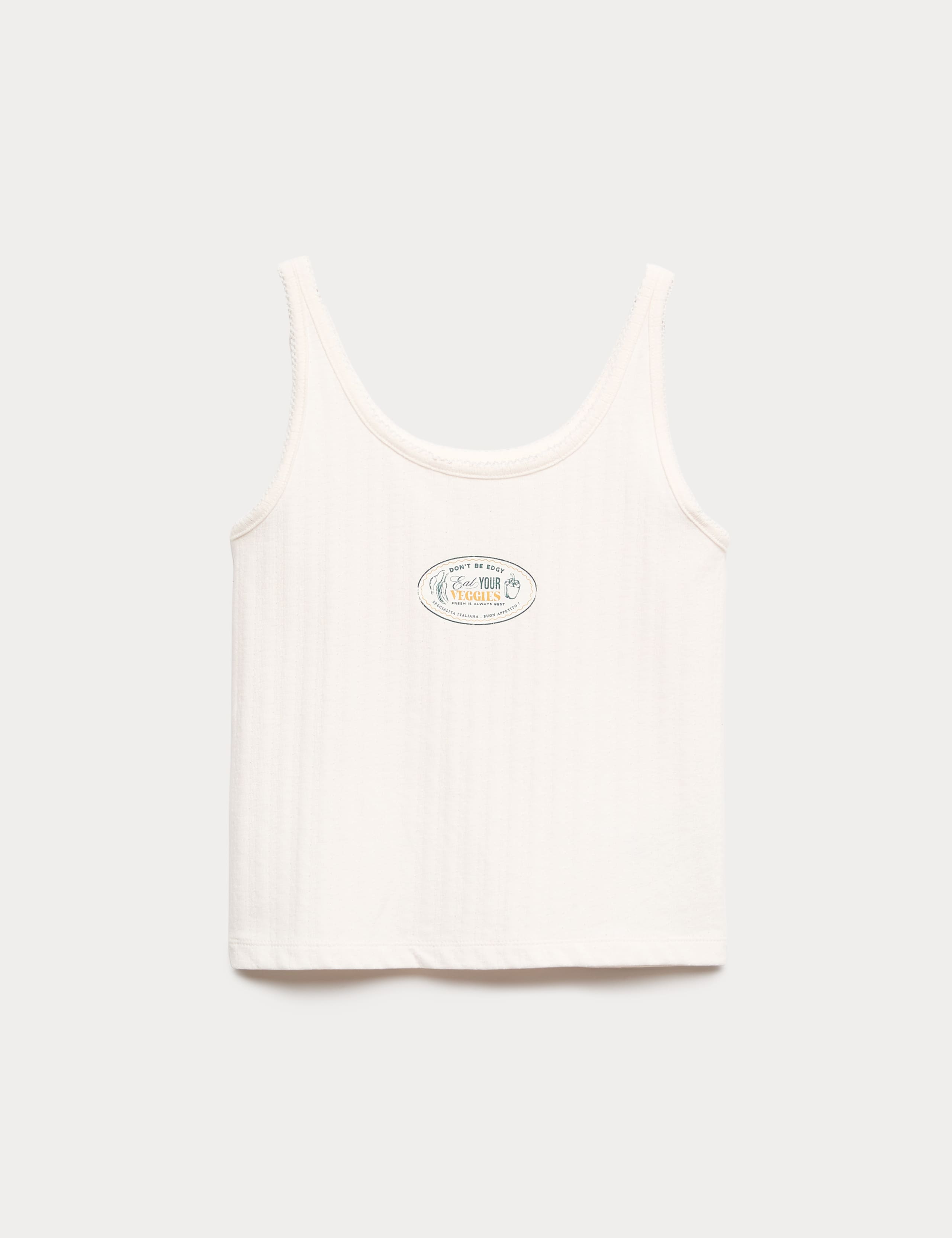 Cotton Rich Pointelle Cami Top (6-16 Yrs) 1 of 1