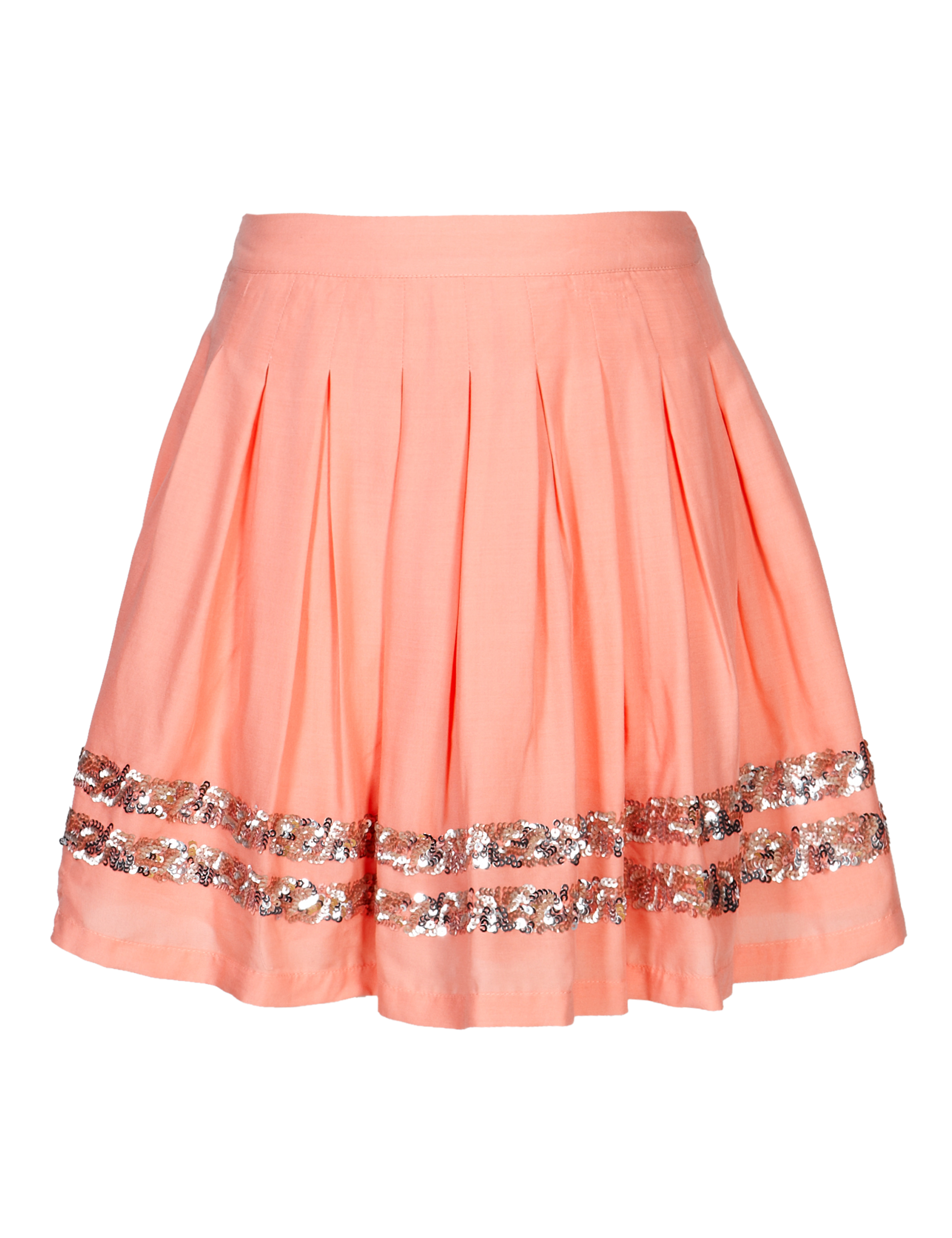 Pure Modal Sequin Embellished Pleated Skirt (5-14 Years) 2 of 5