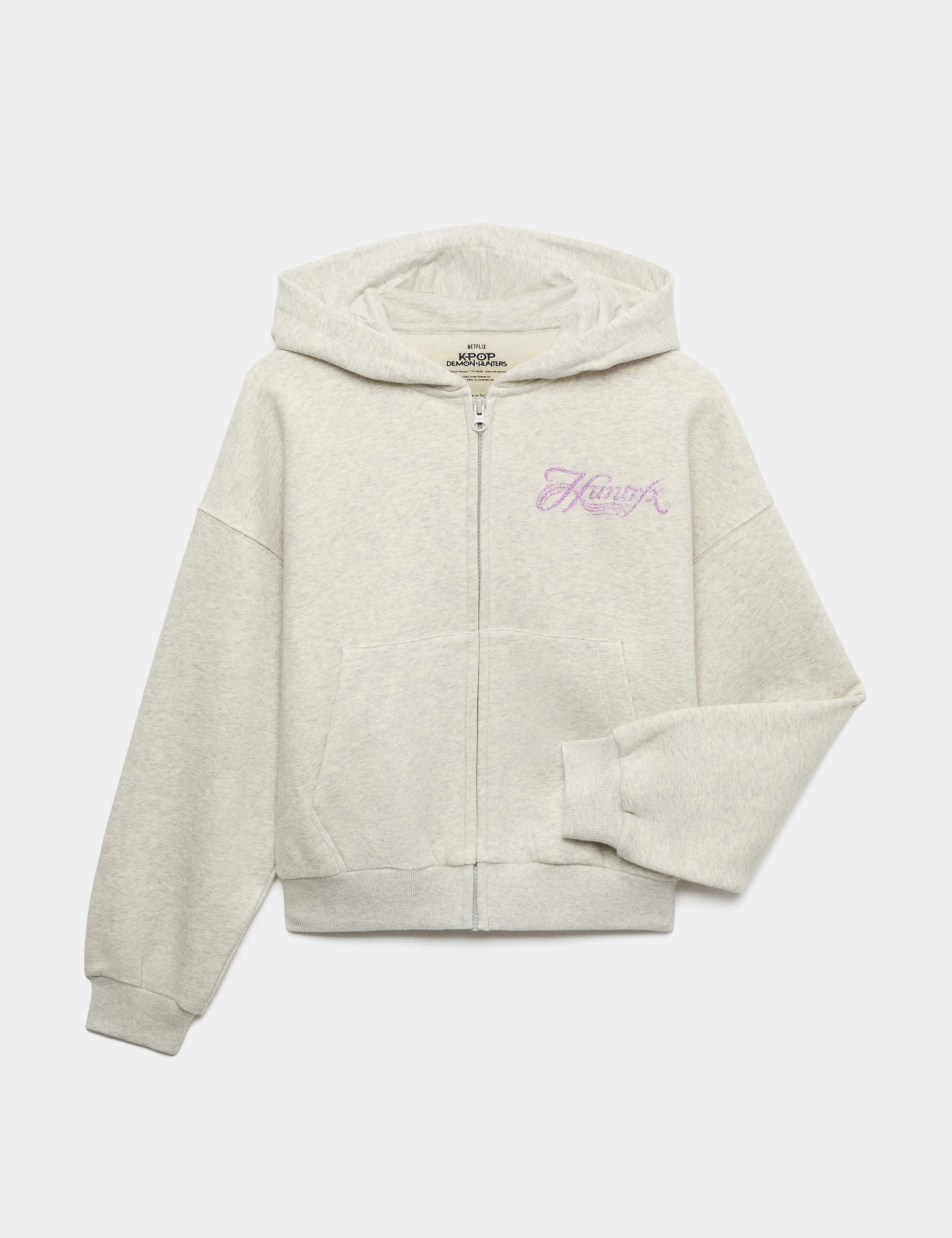 K-Pop Demon Hunters Cotton Rich Zip Hoodie (6-16 Yrs) 1 of 2