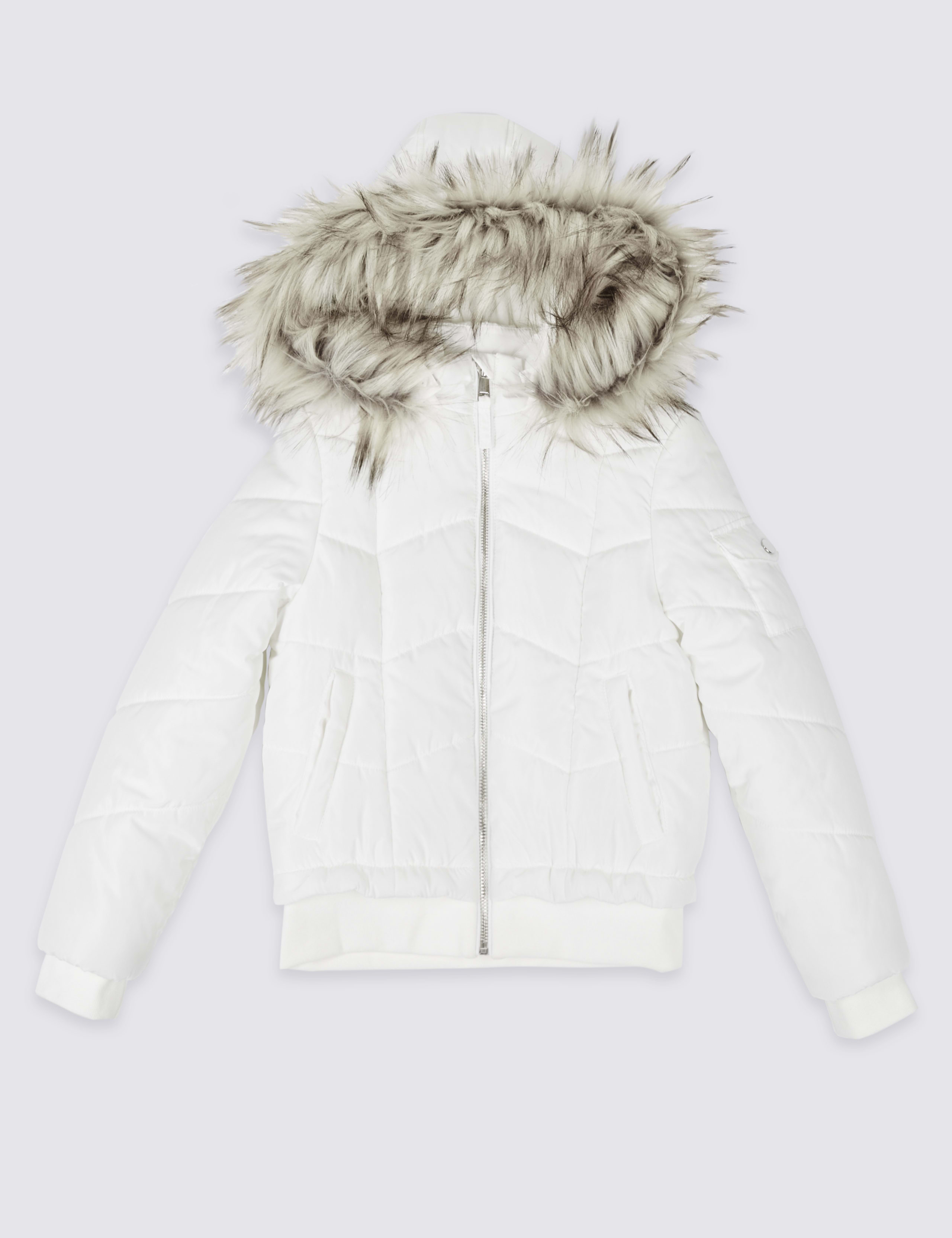Faux Fur Zip Through Jacket with Stormwear™ (3-16 Years) 2 of 7