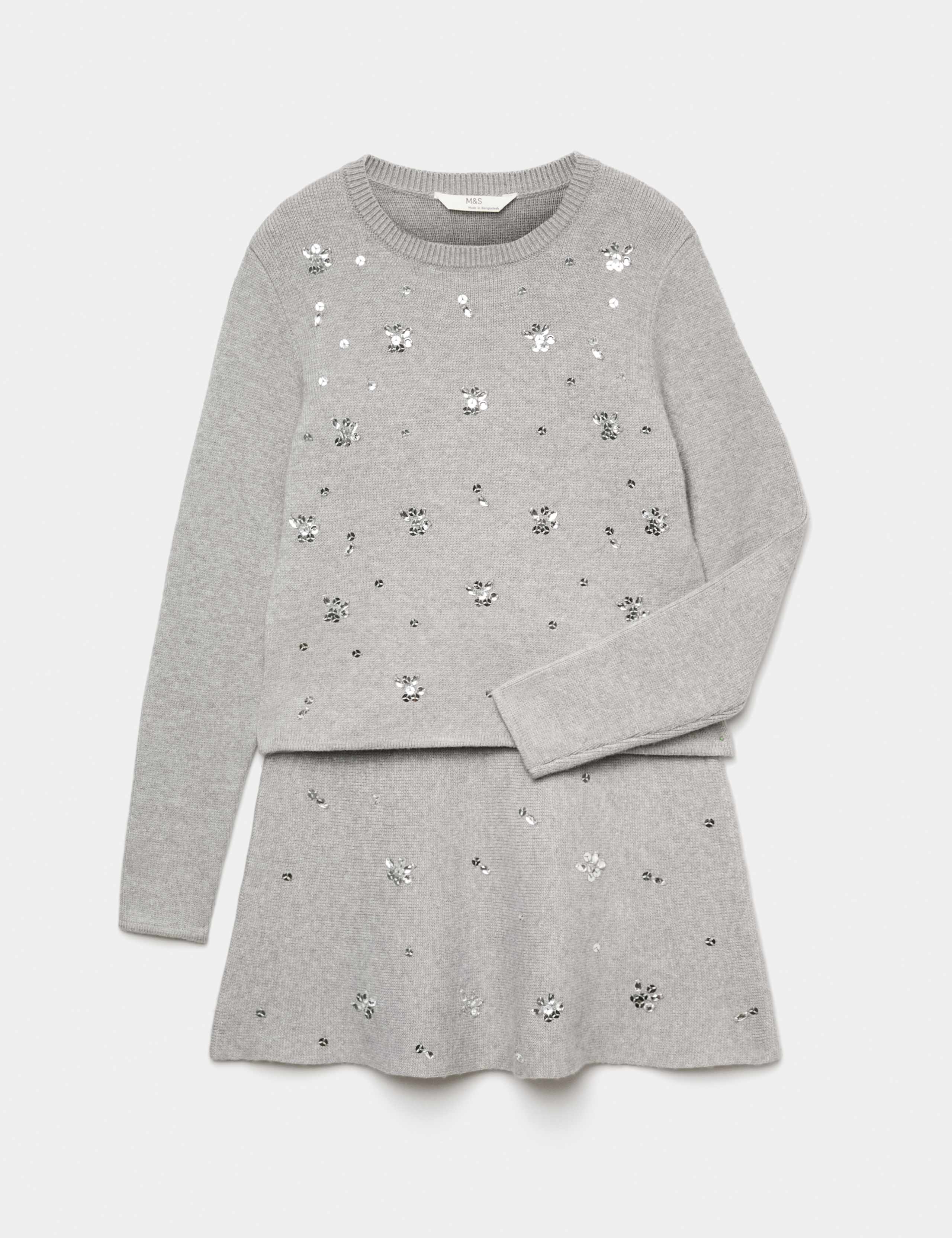 2 Piece Knitted Embellished Skirt Set (6-16 Yrs) 1 of 2