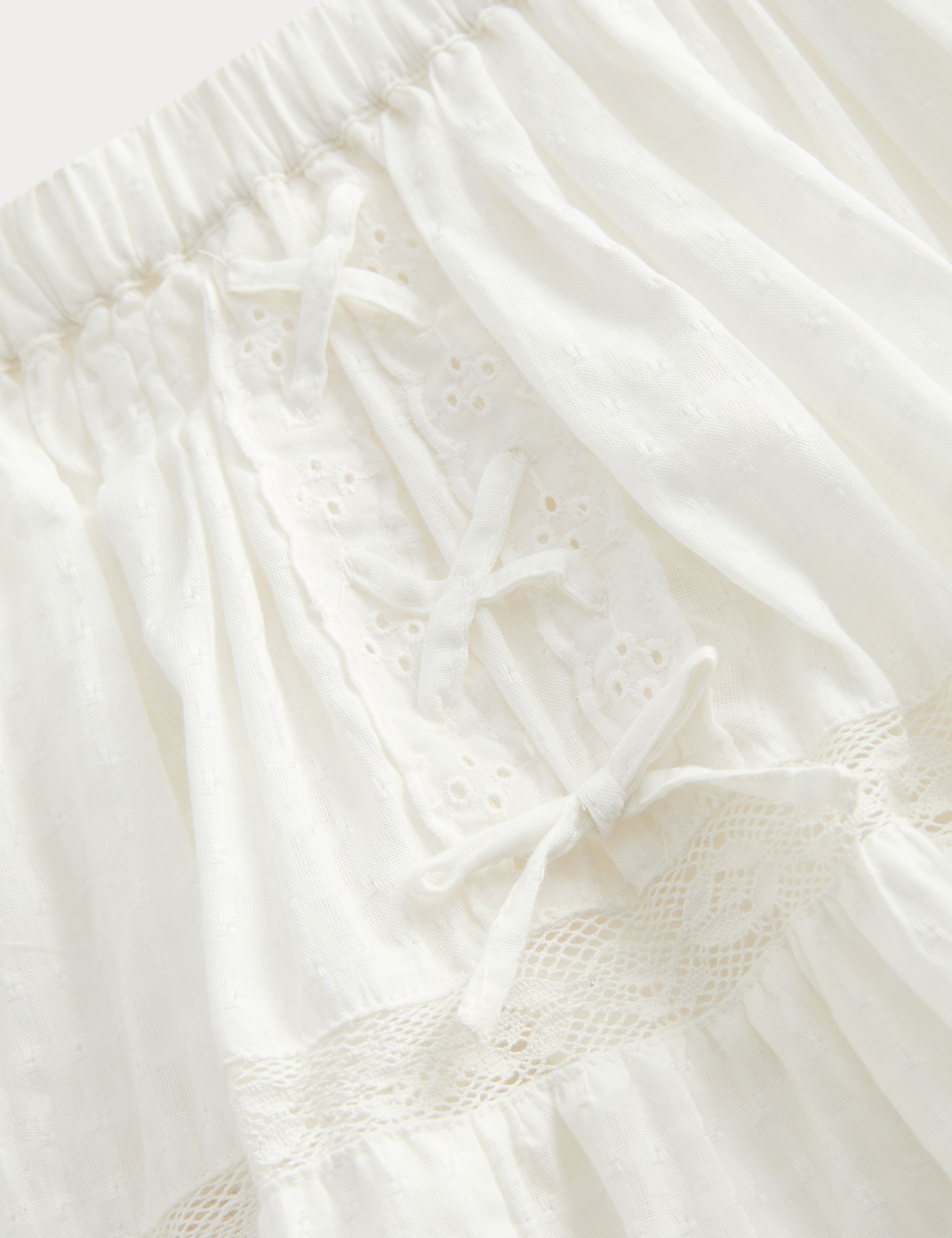 Pure Cotton Lace Up Elasticated Waist Skirt (2-16 Yrs) 2 of 2