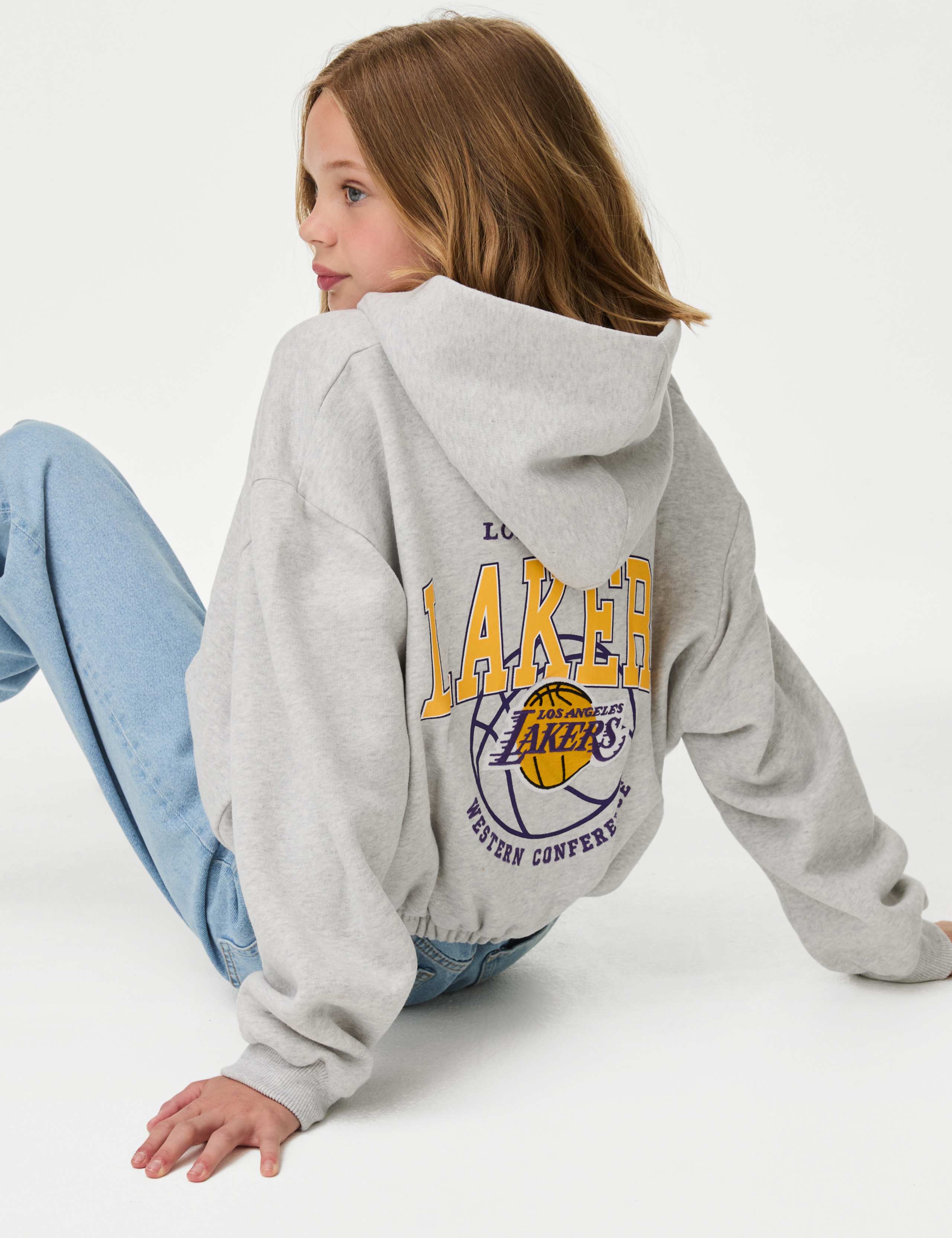 NBA LA Lakers Cropped Hoodie (6-16 Yrs) 4 of 6