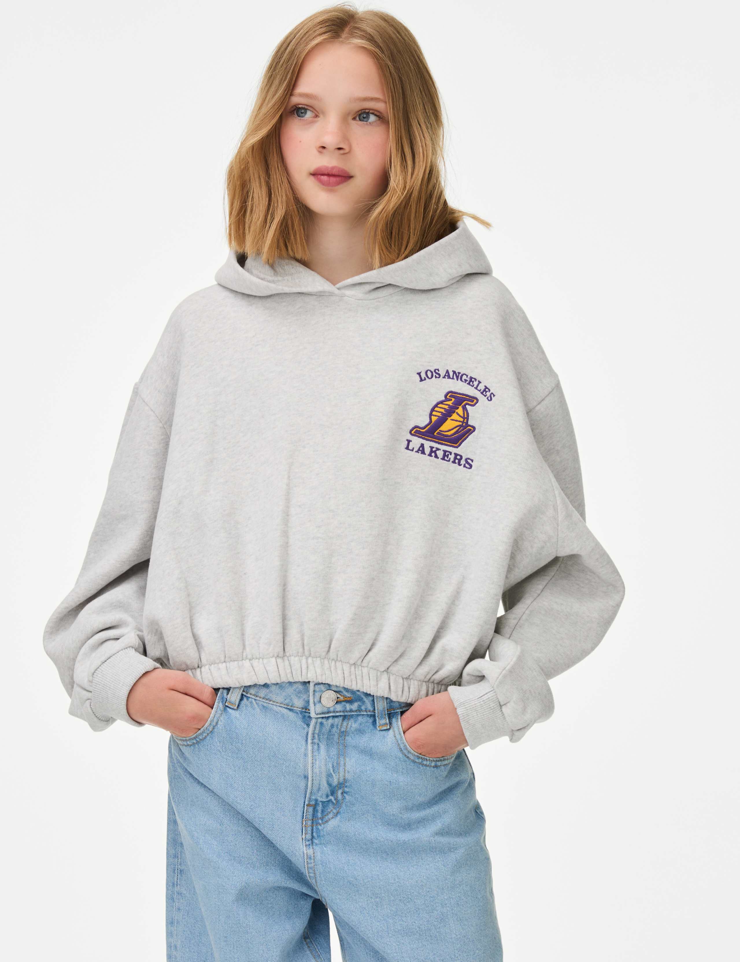 NBA LA Lakers Cropped Hoodie (6-16 Yrs) 5 of 6