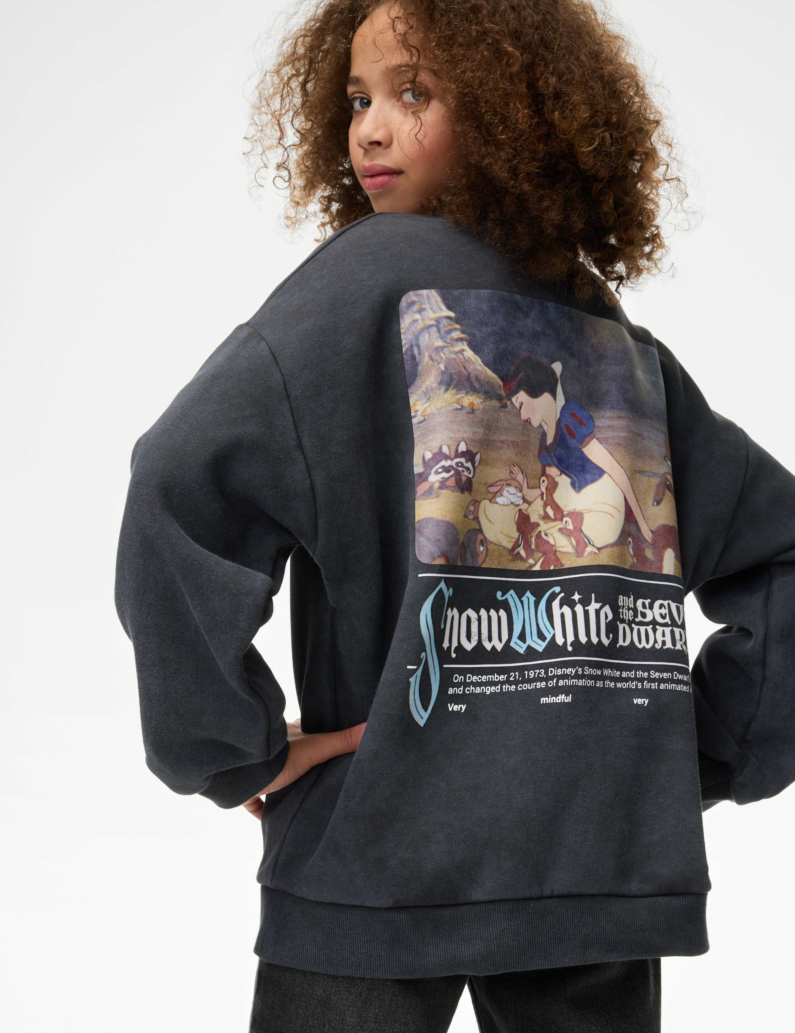 Cotton Rich Snow White™ Graphic Sweatshirt (6-16 Yrs) 1 of 7
