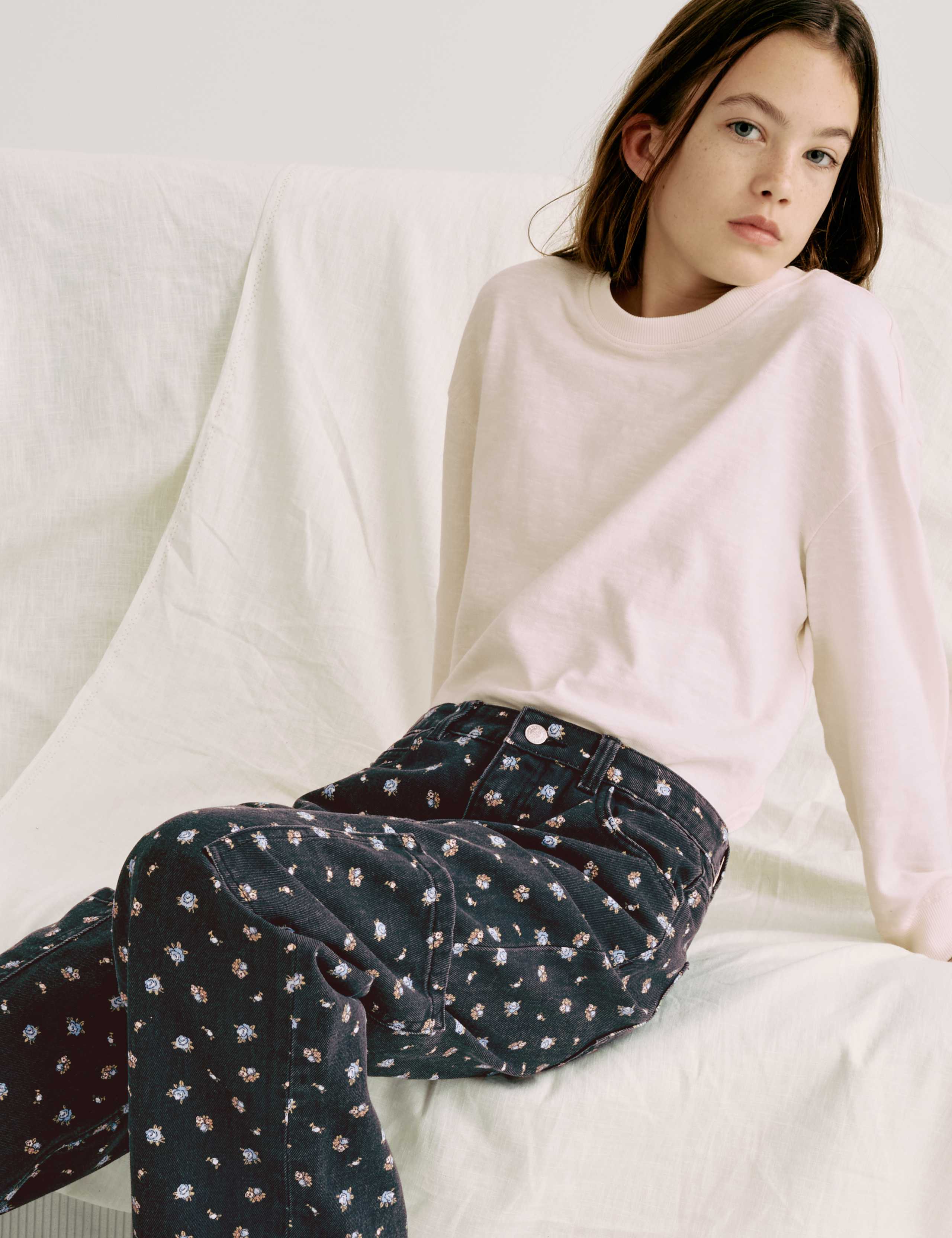 Wide Leg Floral Print Cargo Jeans (6-16 Yrs) 5 of 7