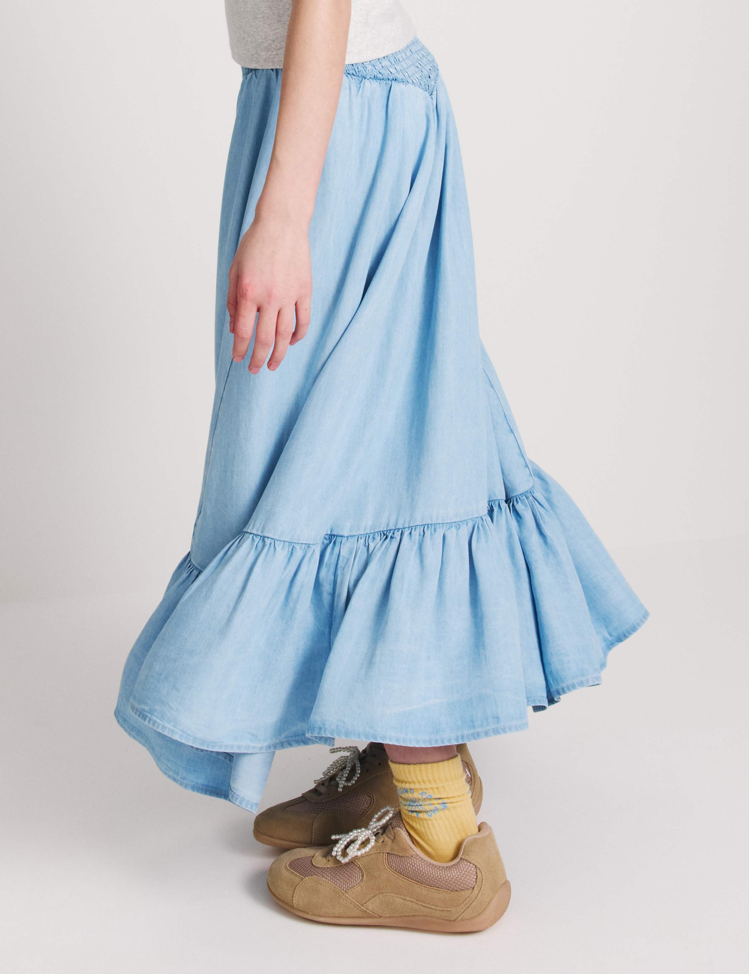 Tencel Shirred Maxi Skirt (6-16 Yrs) 3 of 6