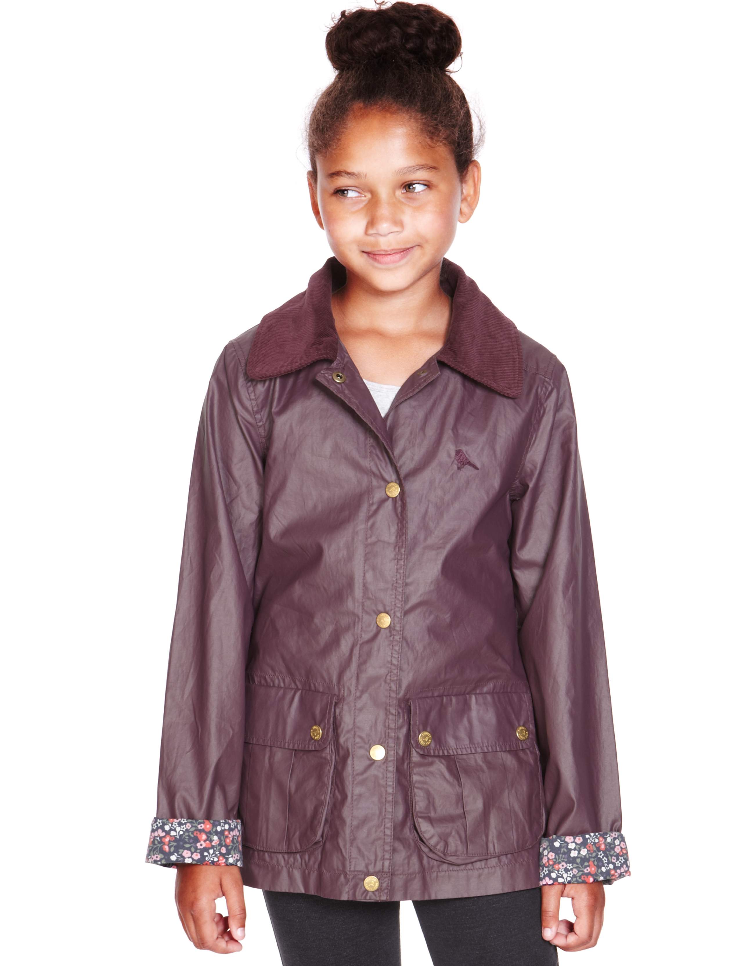 Pure Cotton Corduroy Collar Showerproof Coat 1 of 7