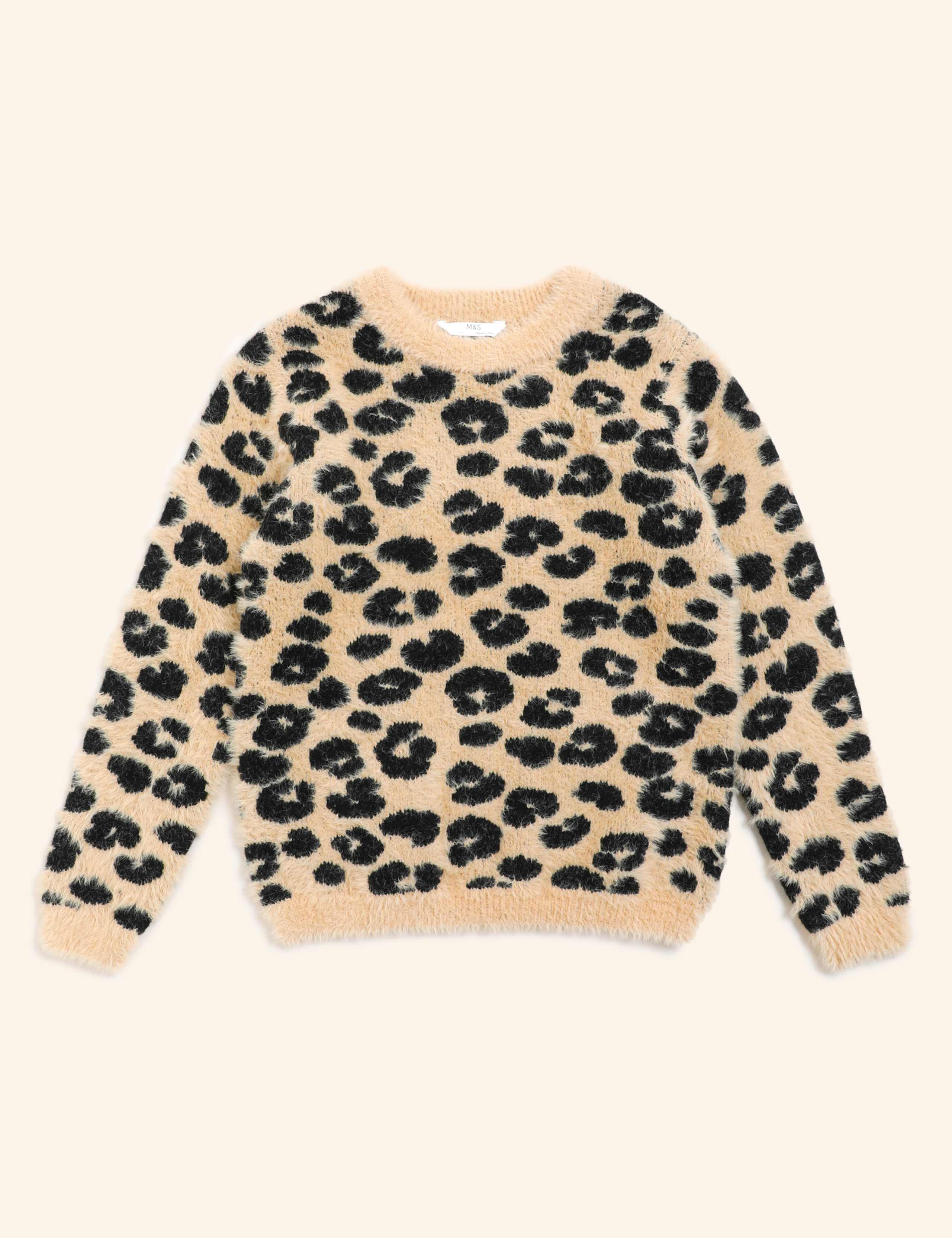 Leopard Knitted Jumper (6-14 Yrs) | M&S