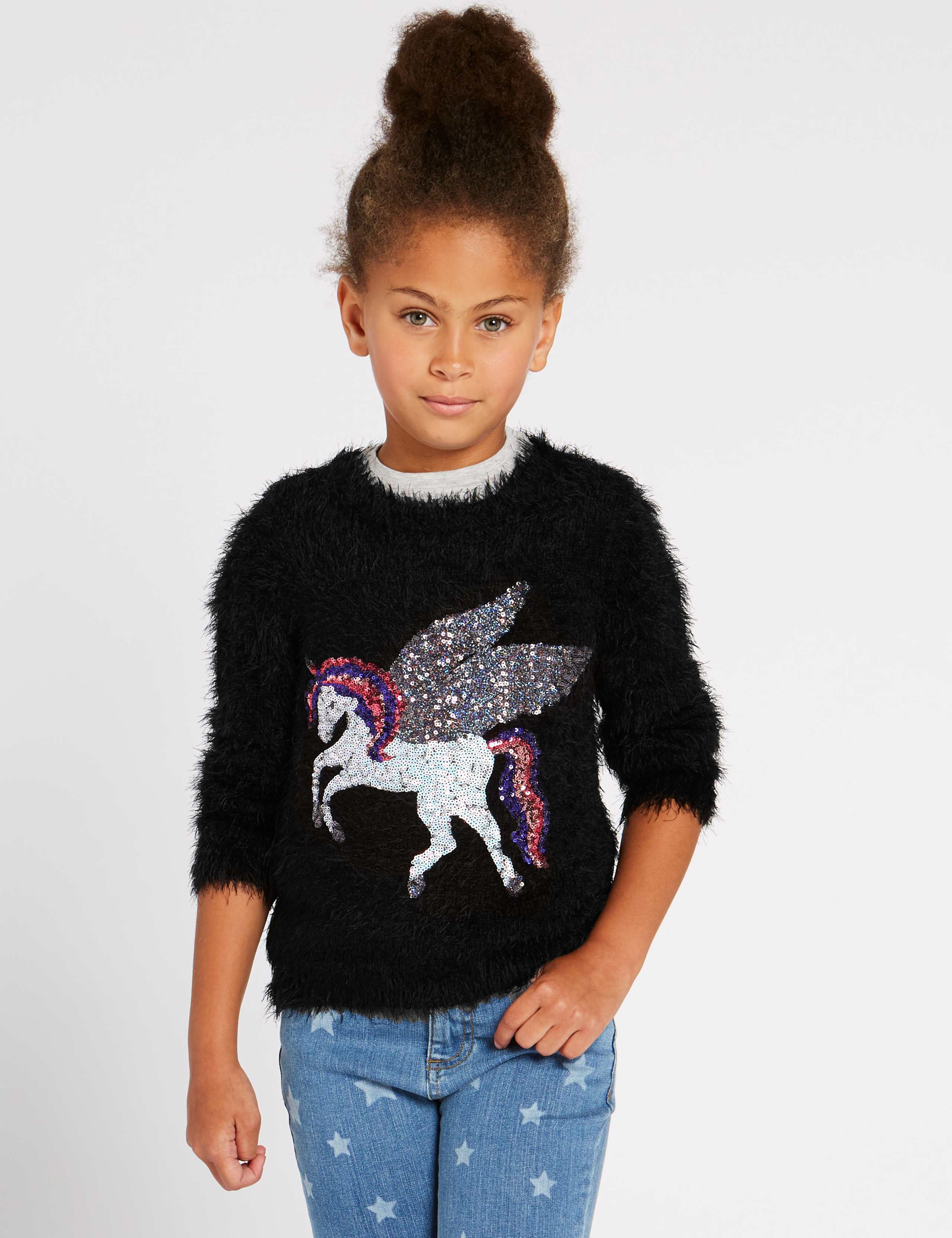 Sequin Unicorn Jumper (3-16 Years) 1 of 3