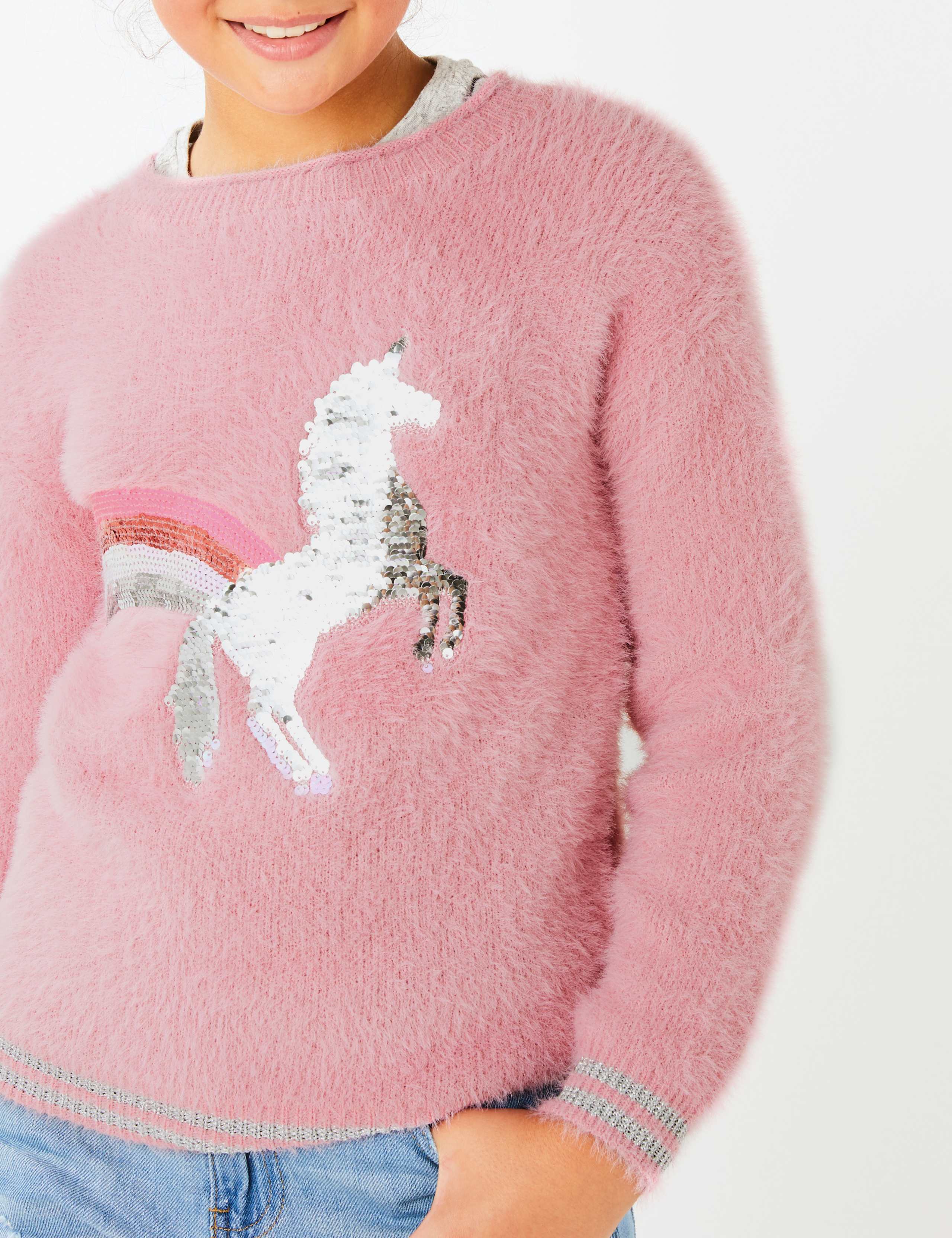 Sequin Unicorn Print Jumper (3-16 Years) 3 of 4