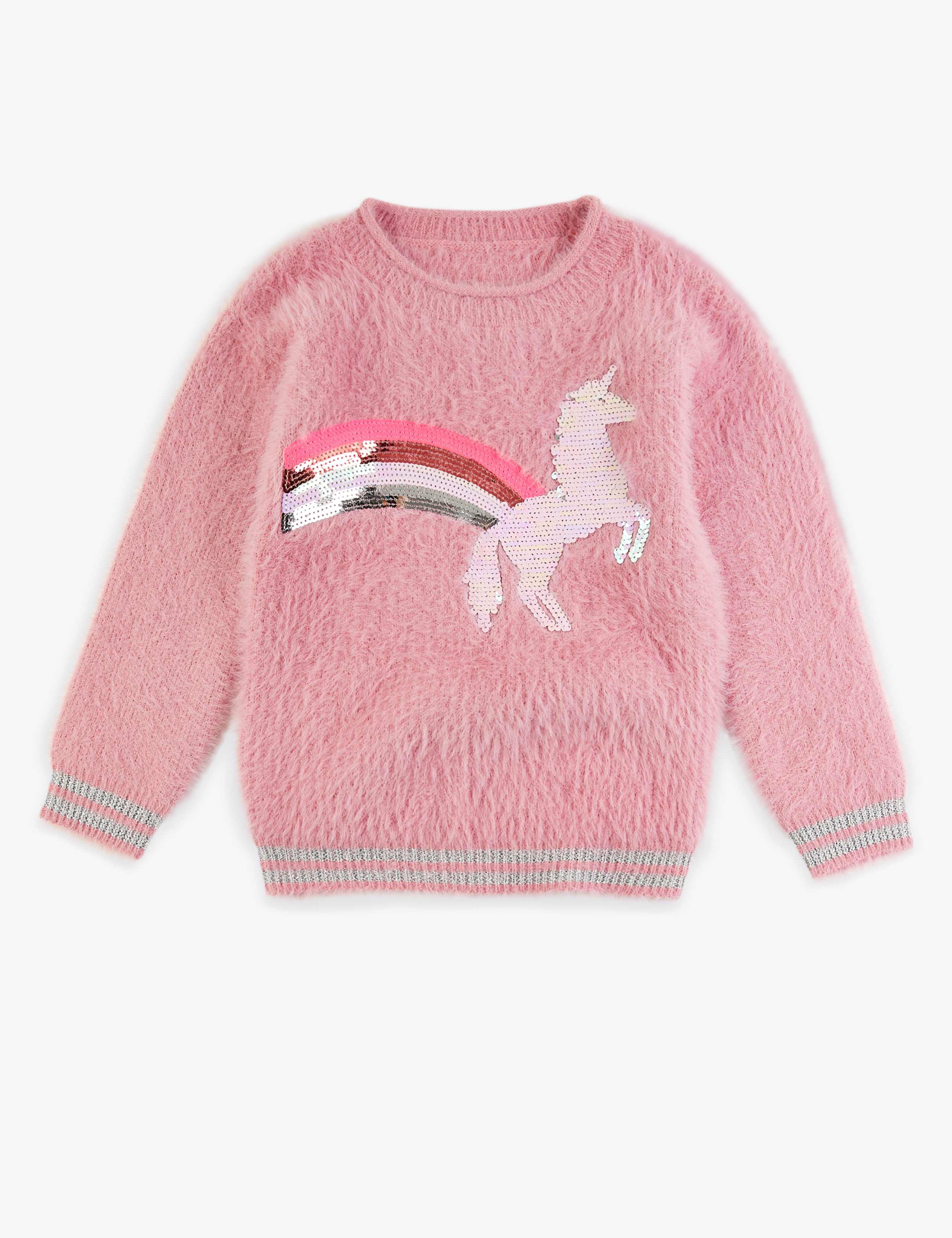 Sequin Unicorn Print Jumper (3-16 Years) 2 of 4