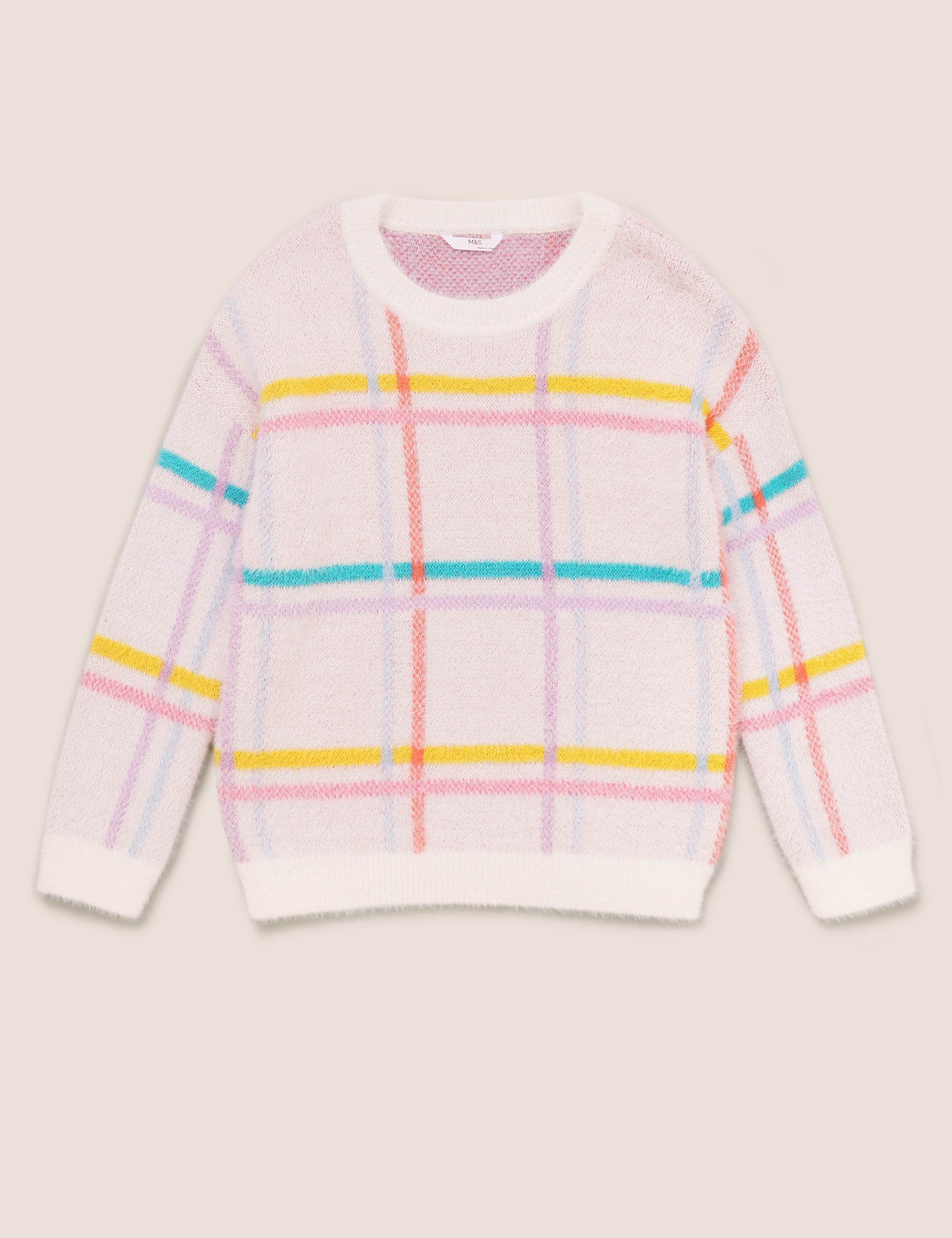 Check Knitted Jumper (6-16 Yrs) 2 of 4
