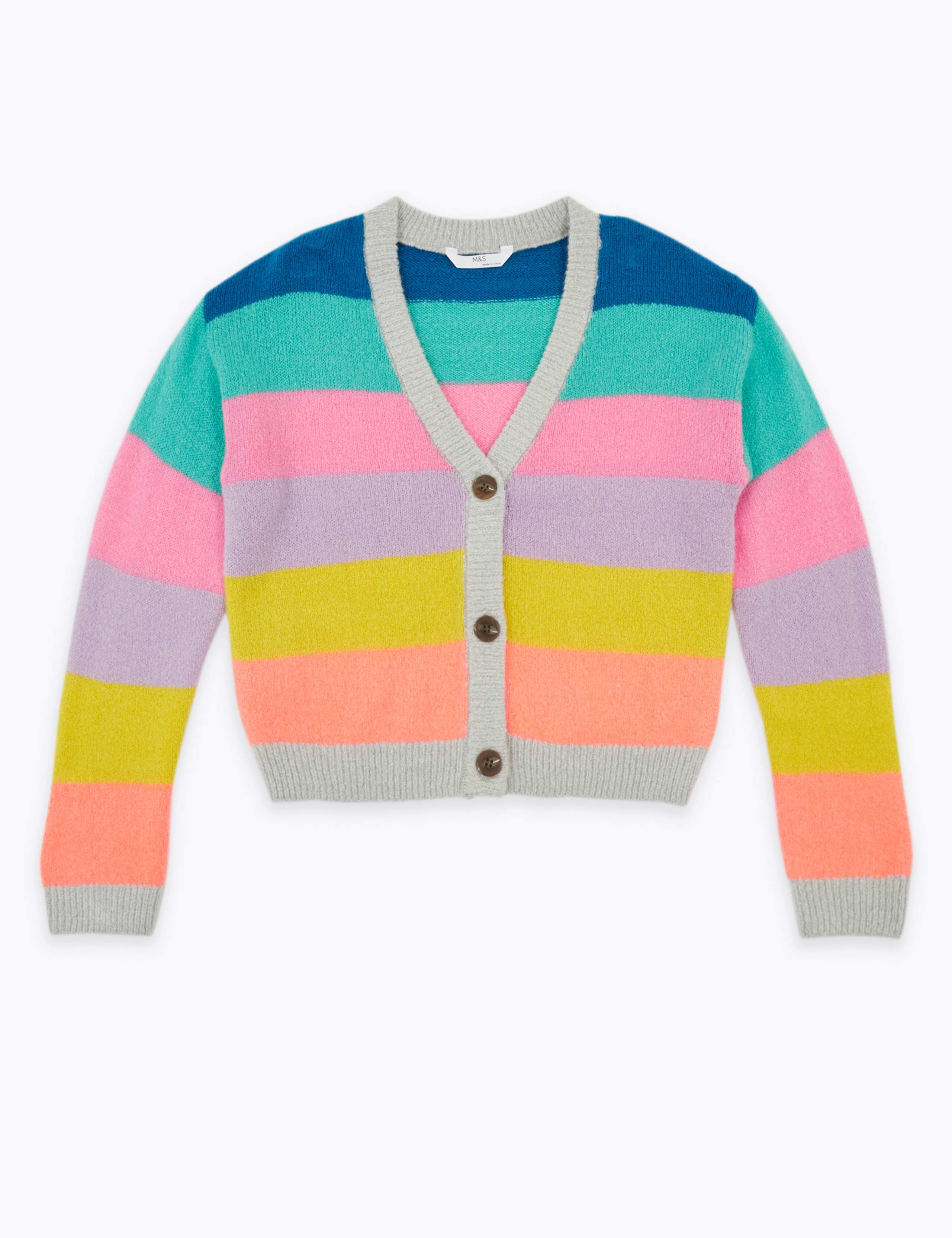 Rainbow Striped Cardigan (6-16 Yrs) 2 of 4