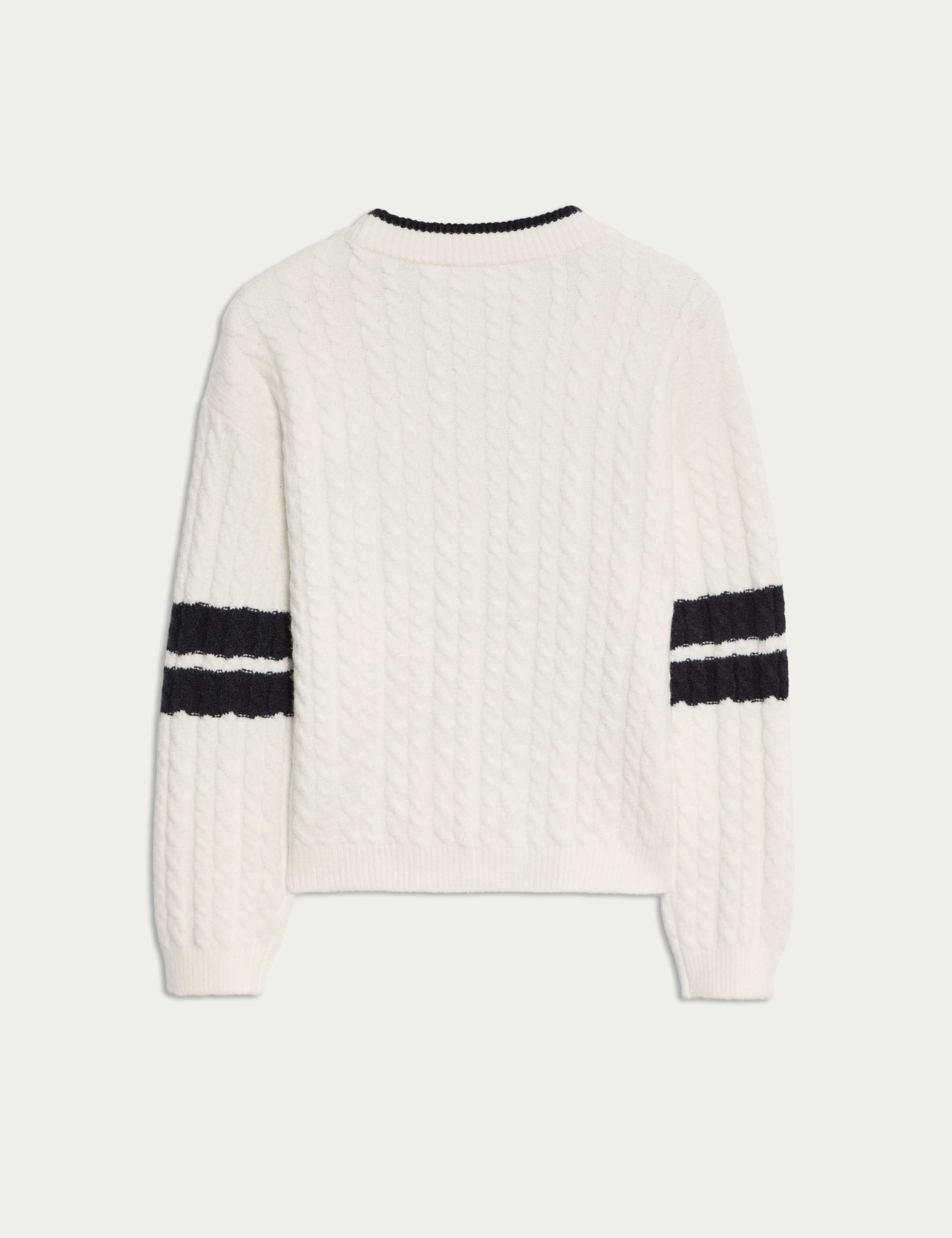 Cotton Blend Varsity Oversized Cardigan (6-16 Yrs) 2 of 2