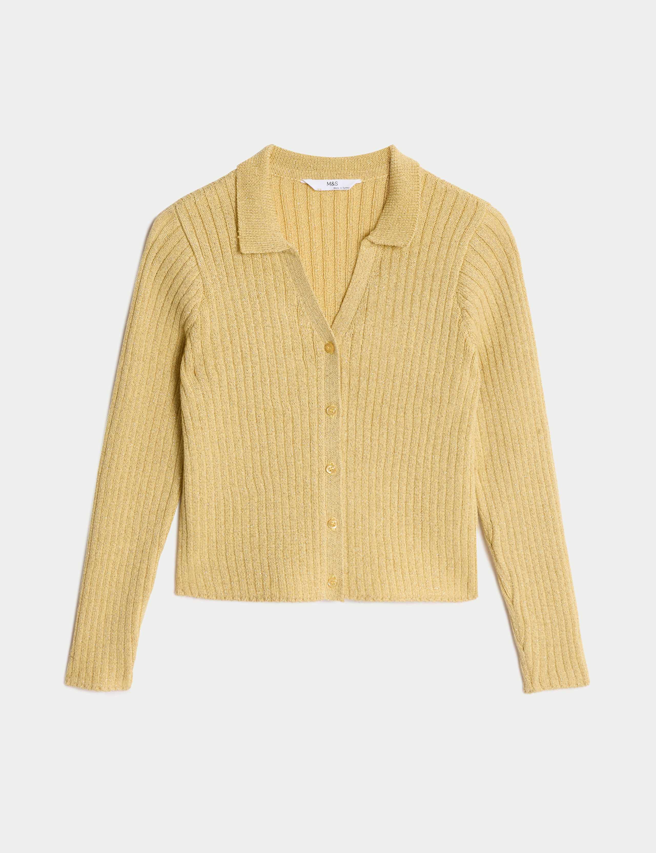 Cotton Rich Sparkly Knitted Cardigan (6-16 Yrs) 2 of 4