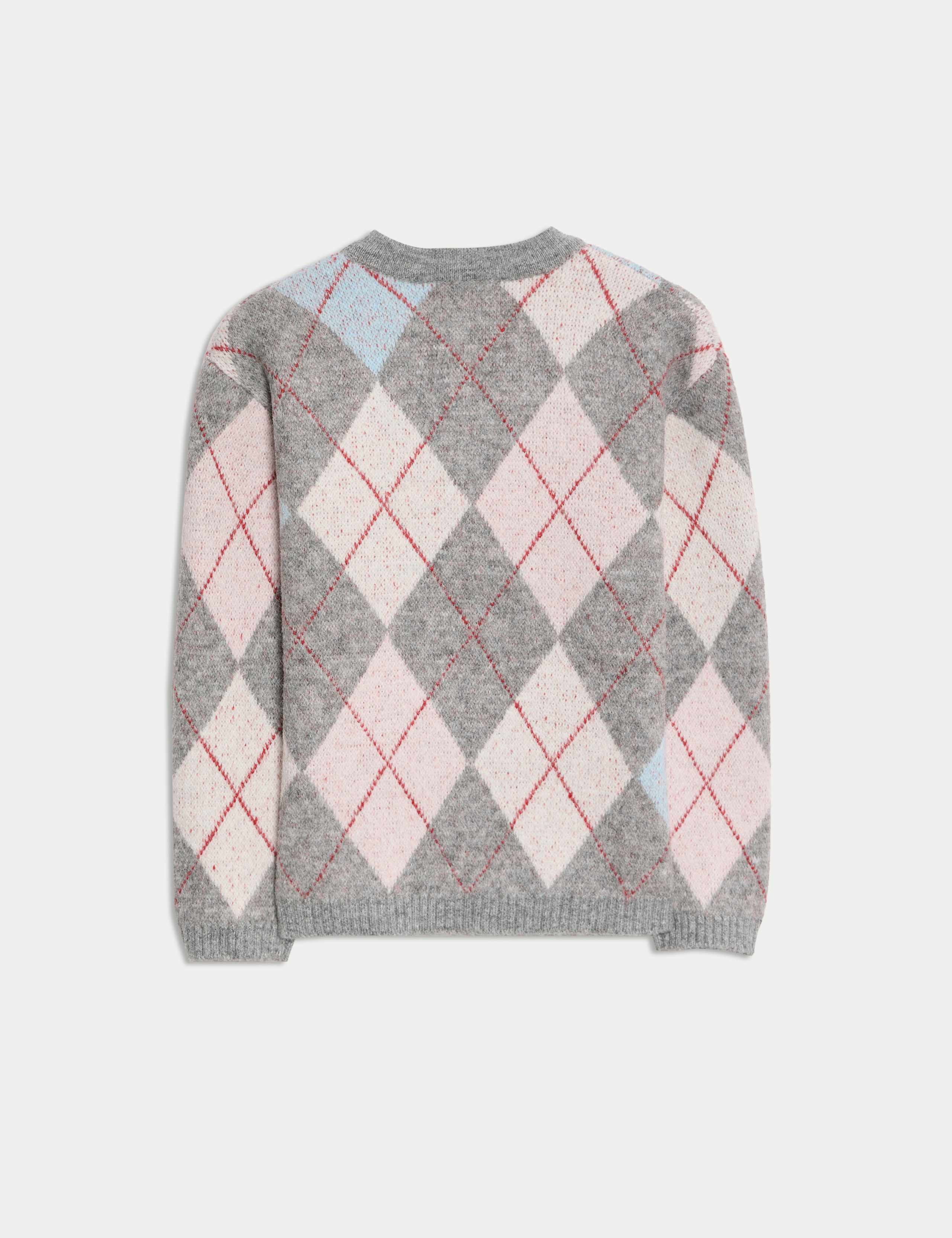 Argyle Button Through Cardigan (6-16 Yrs) 7 of 7