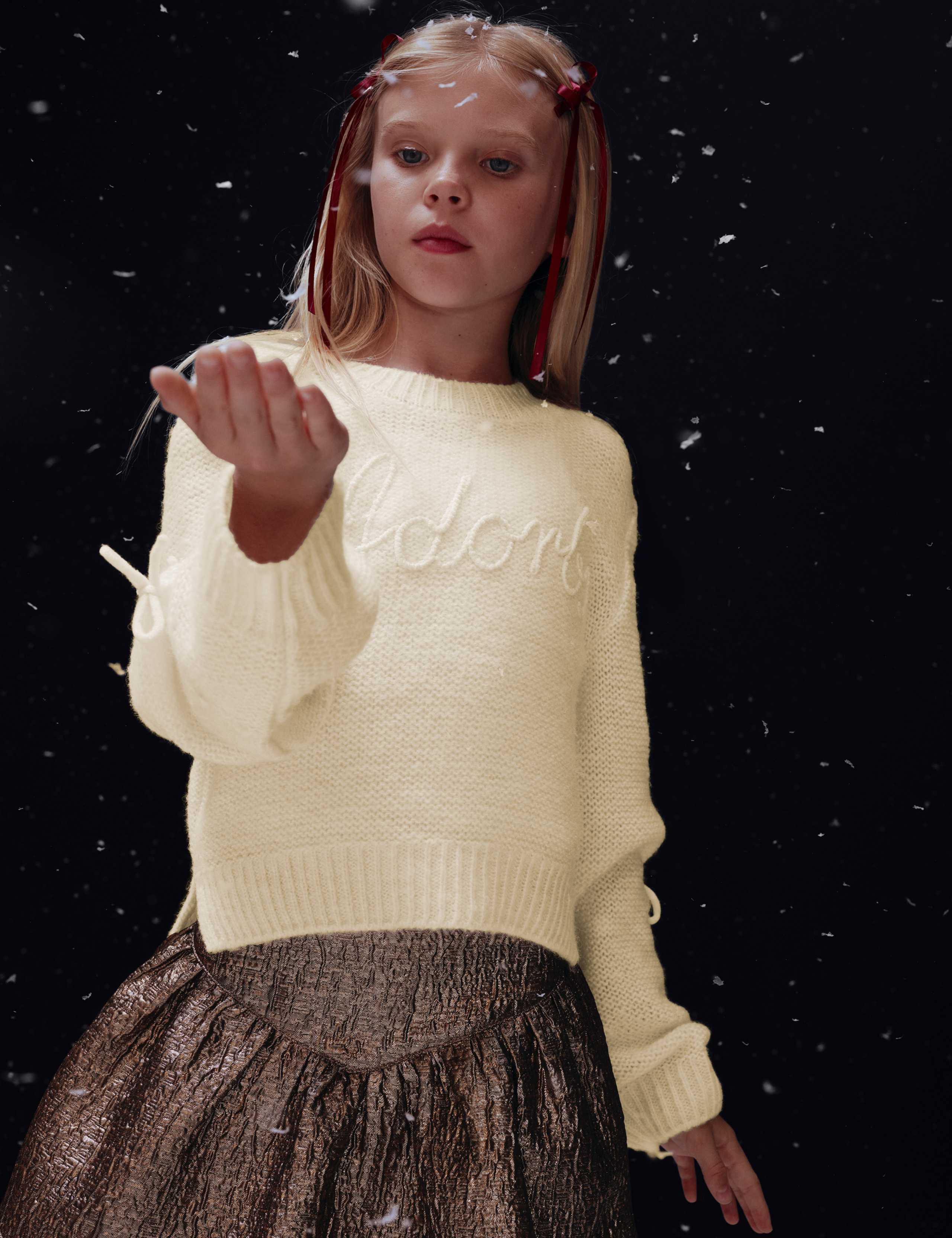 Slogan Knitted Jumper (6-16 Yrs) 1 of 2