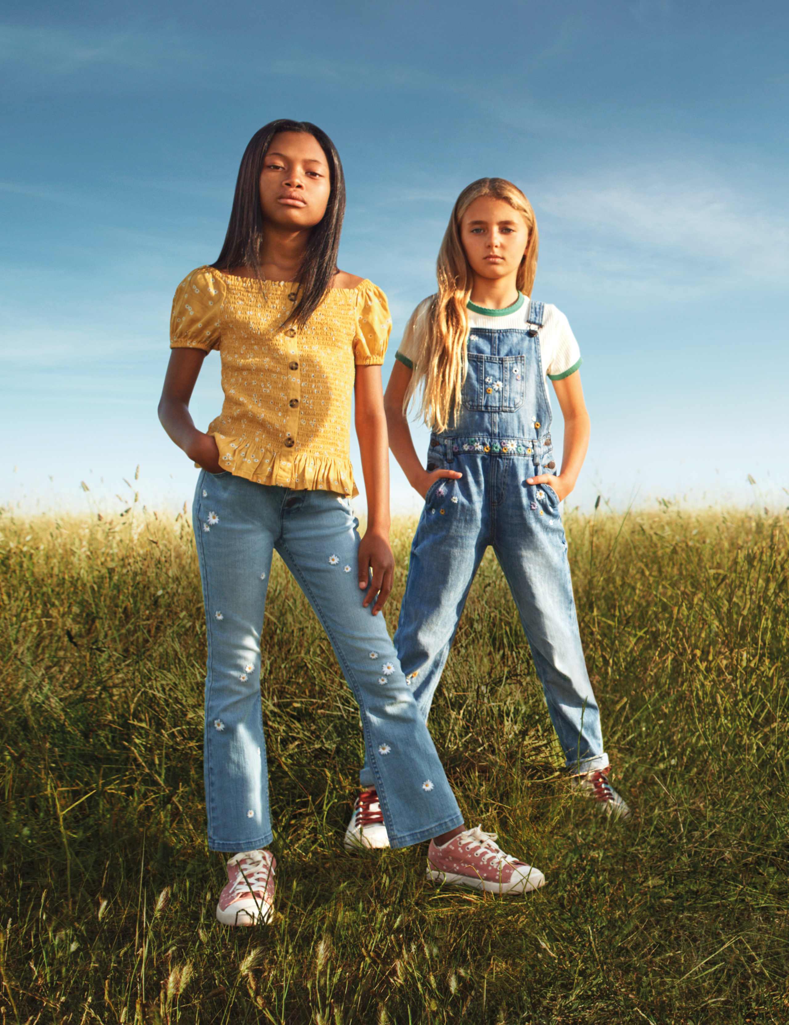Cotton Embroidered Floral Jeans (6-16 Yrs) 6 of 6
