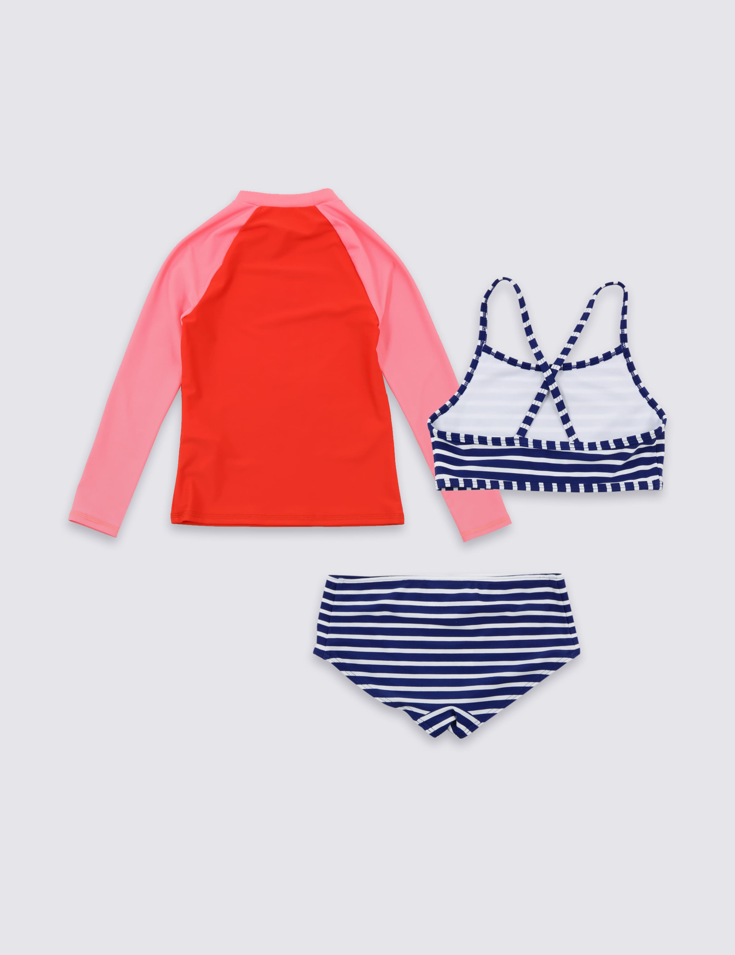 3 Piece Colour Block Swimsuit Set (3-16 Years) 2 of 3
