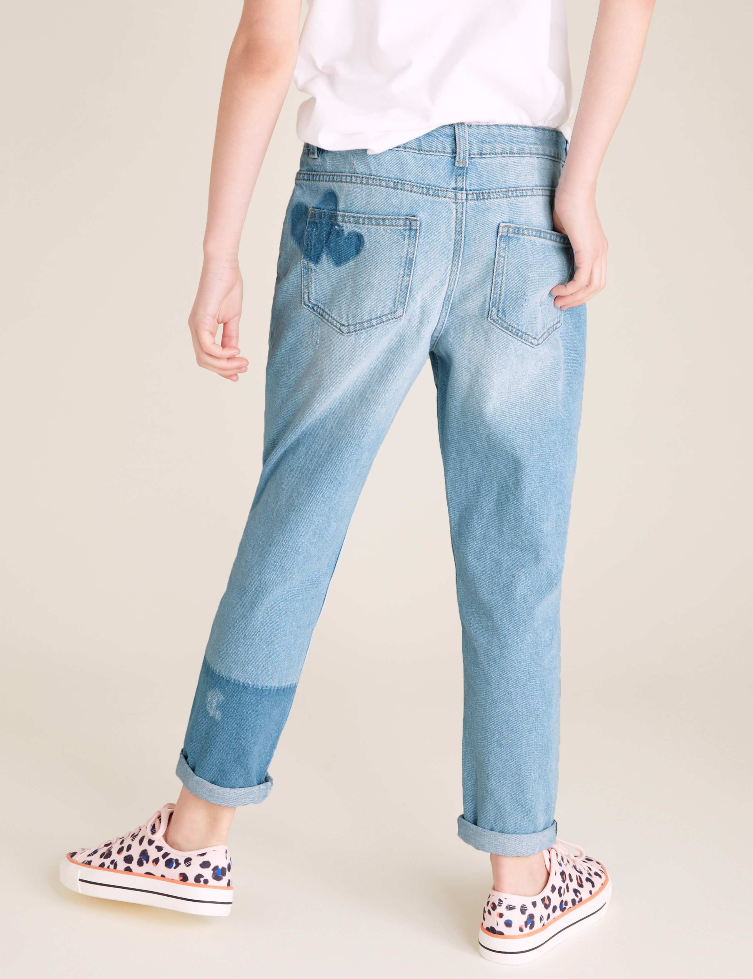 Mom Fit Denim Patchwork Jeans (6-16 Yrs) 5 of 5