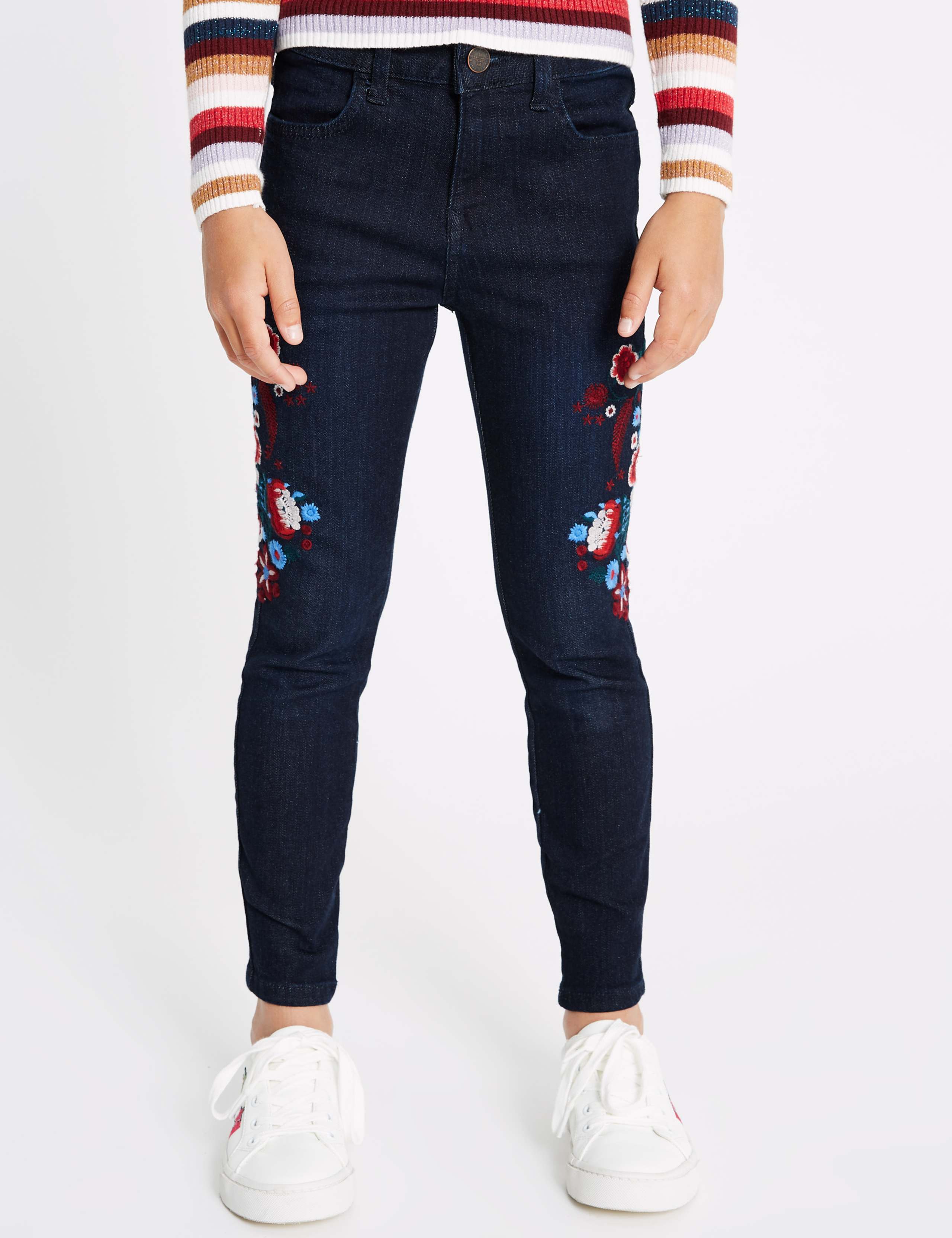 Embroidered Cotton Jean with Stretch (3-16 Years) 3 of 4