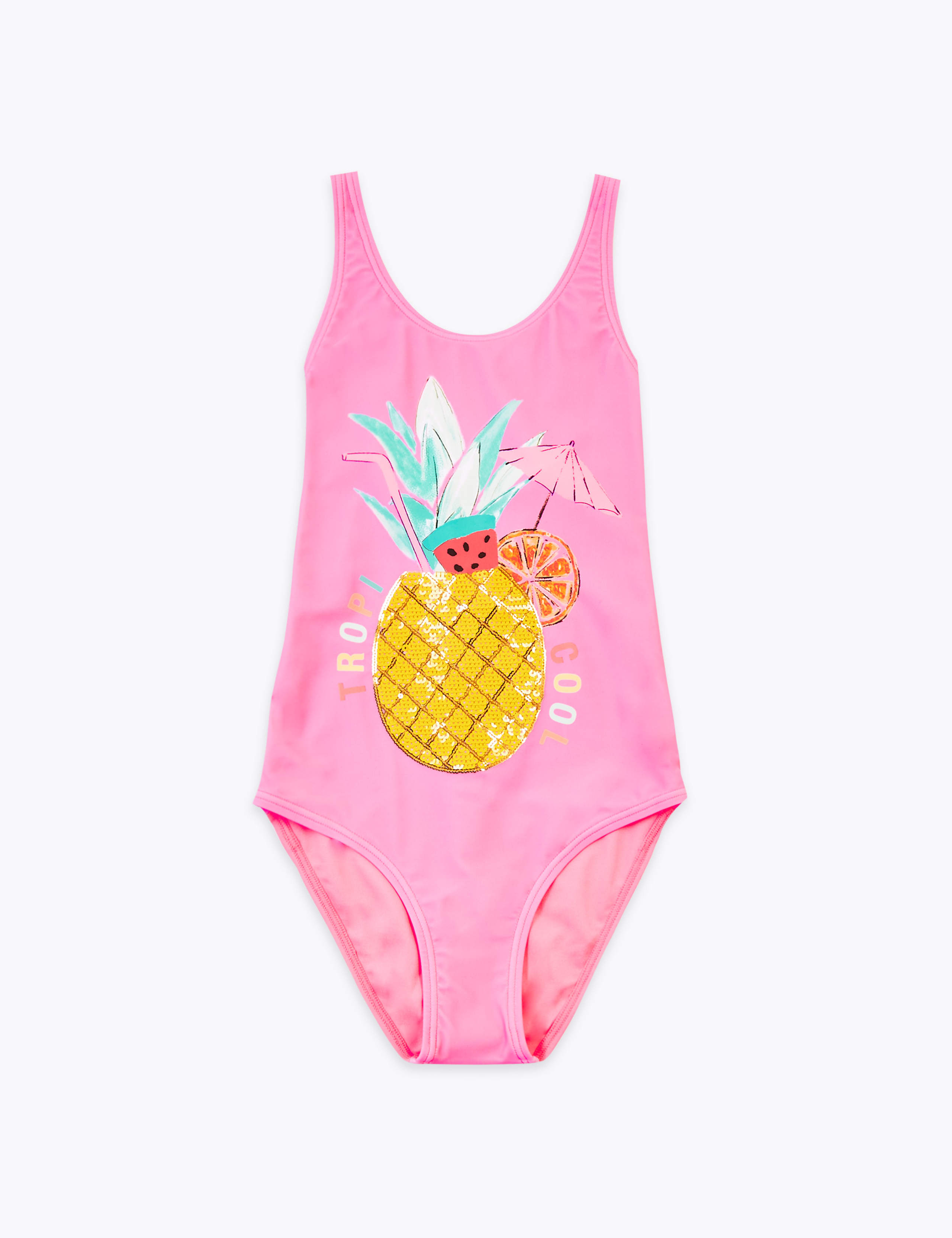 Pineapple Sequin Swimsuit (6-16 Yrs) 1 of 2