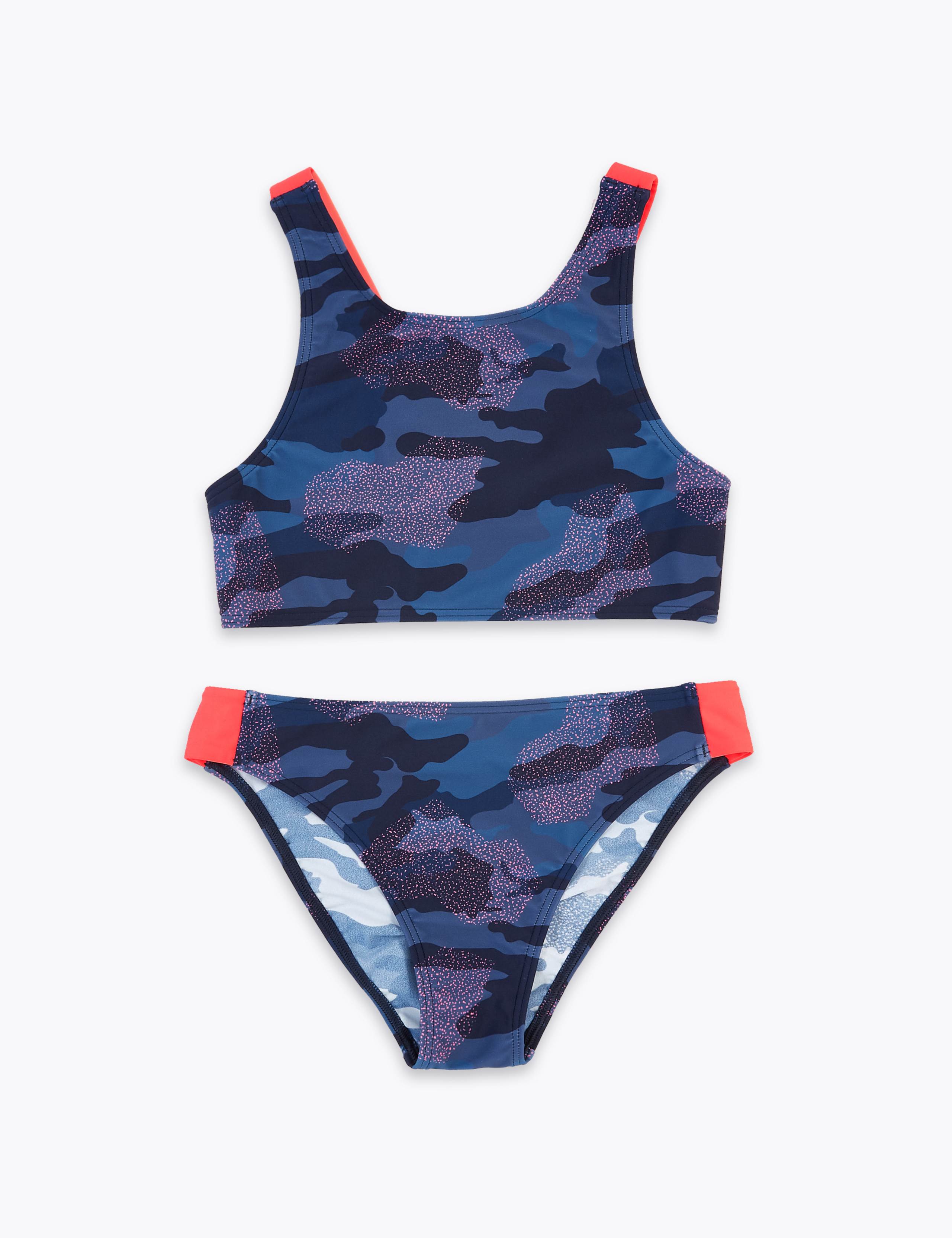 Camouflage Print Bikini (6-16 Yrs) 1 of 3