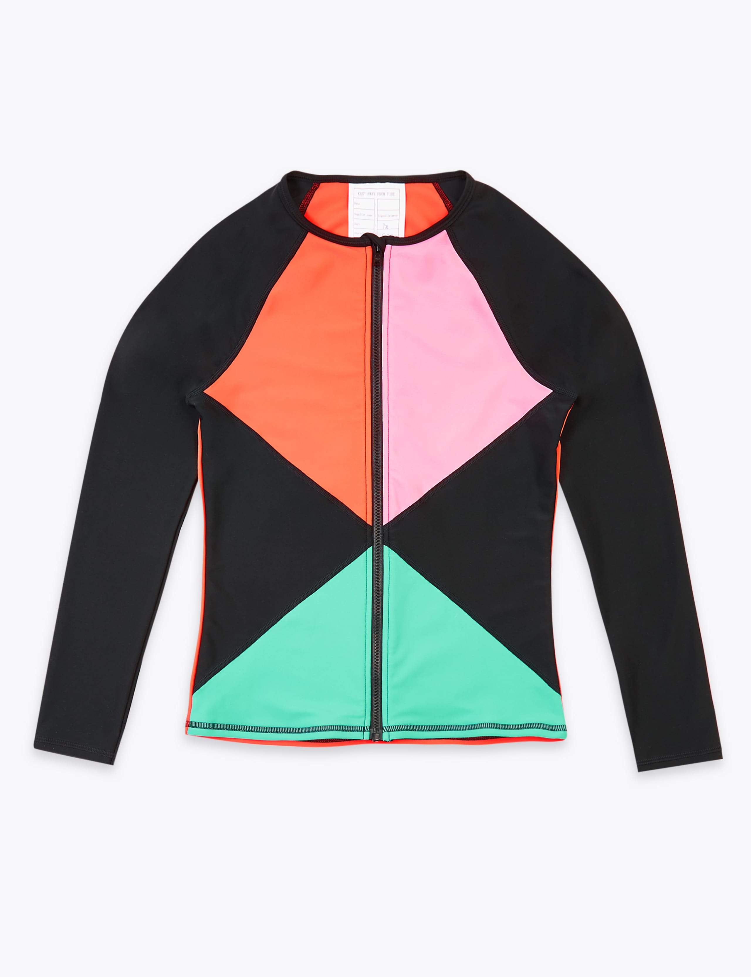 Colourblock Long Sleeve Rash Vest (6-16 Yrs) 1 of 2