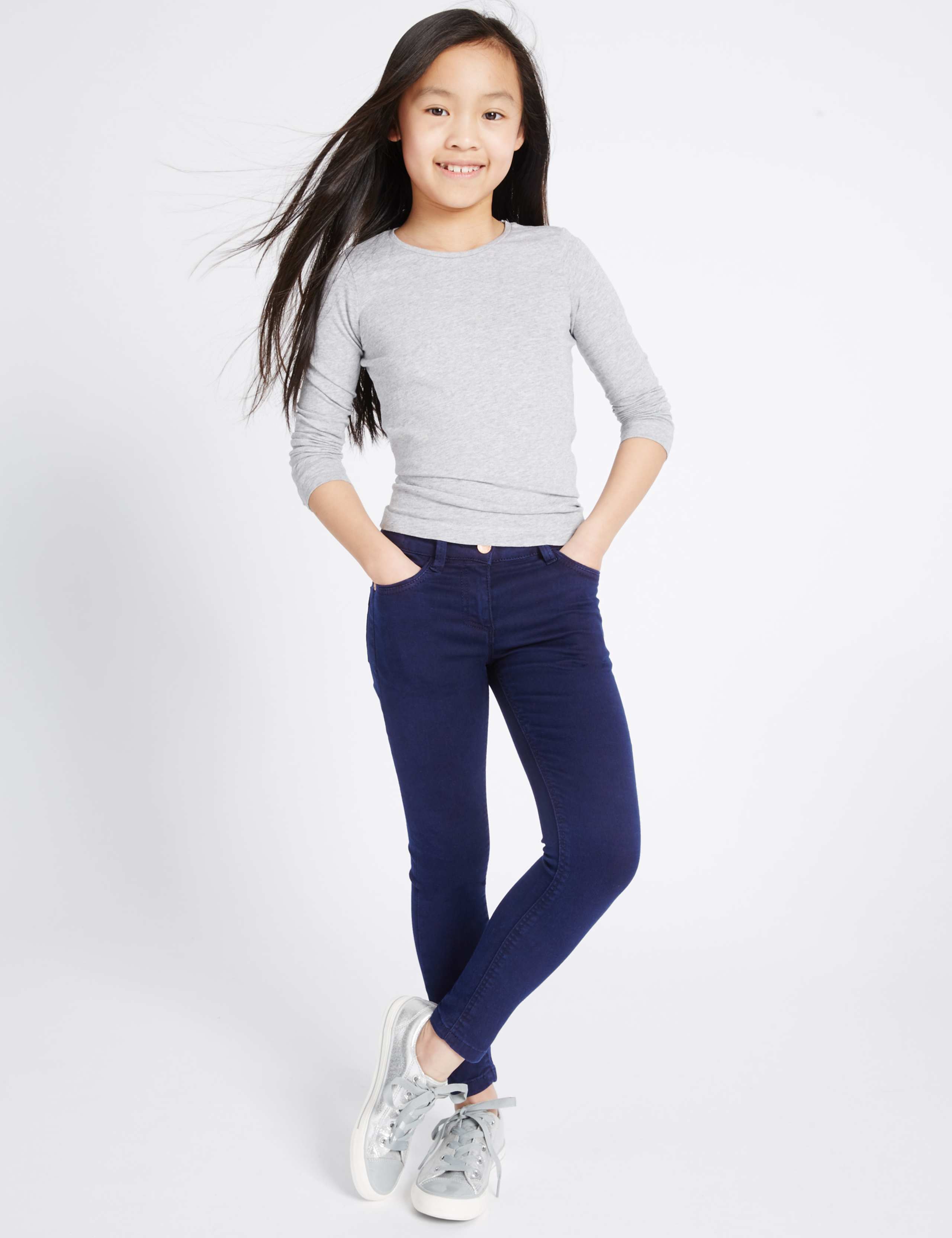 Cotton Super Skinny Jeans with Stretch  (3-14 Years) 1 of 6