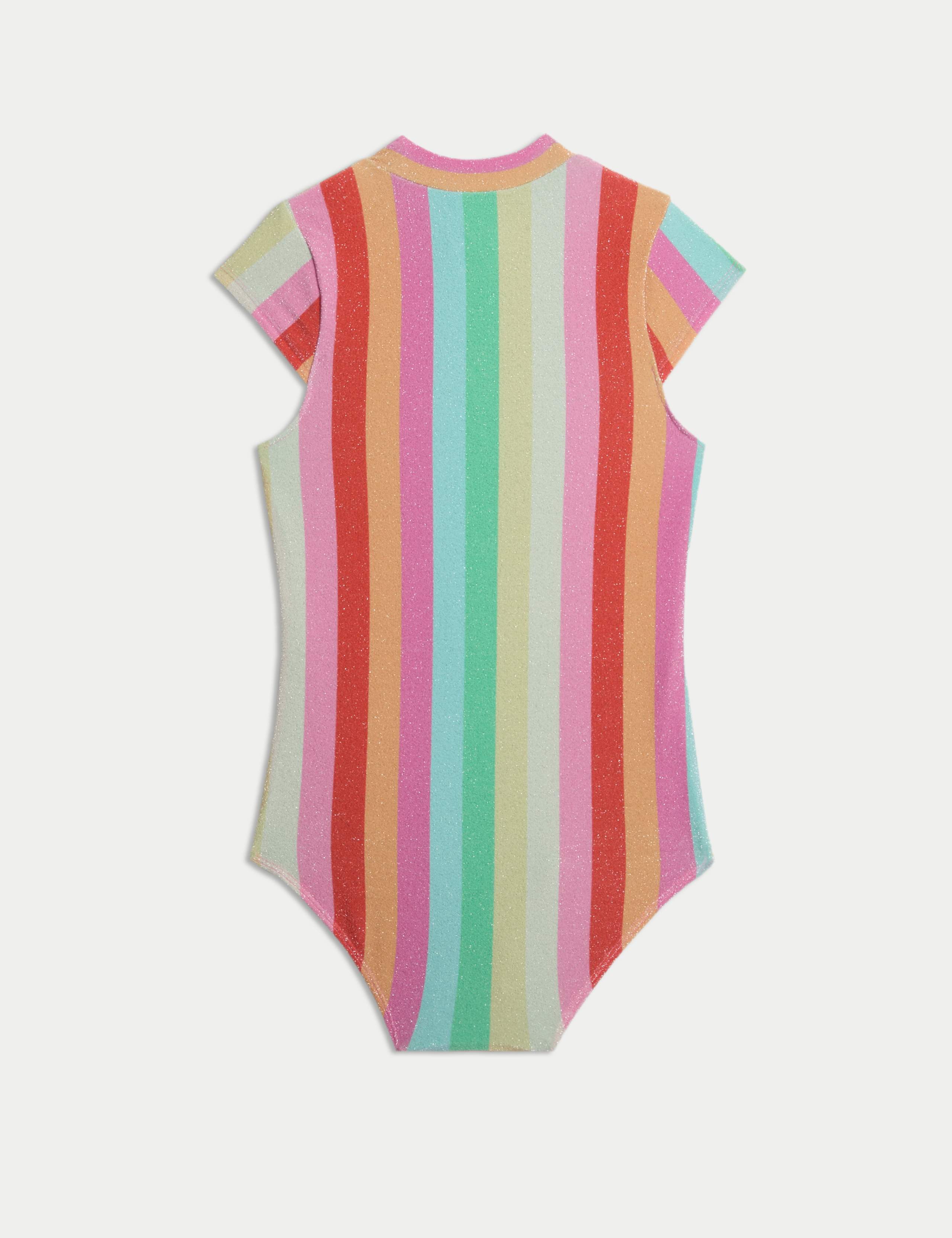 Glitter Striped Swimsuit (6-16 Yrs) 2 of 3