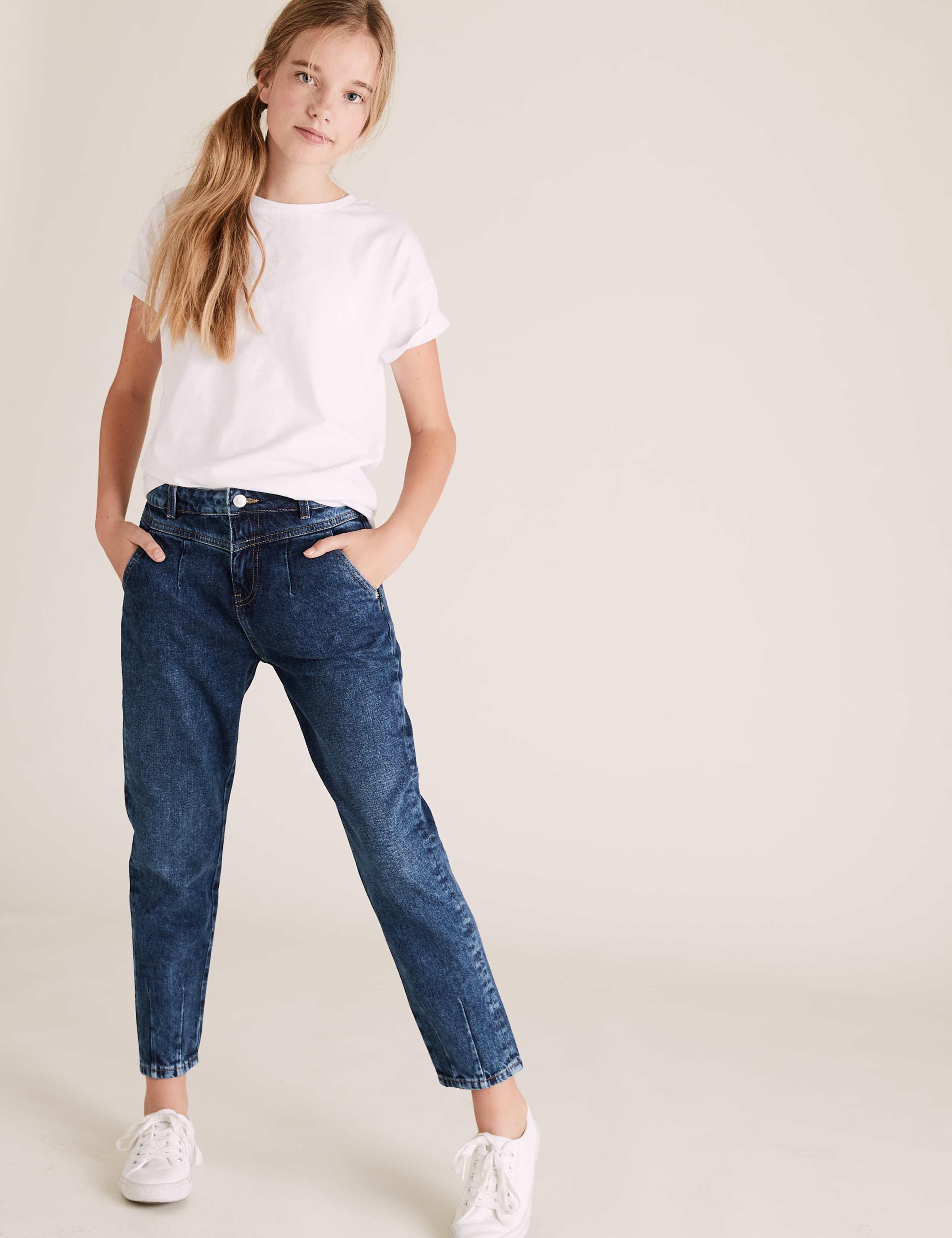 Denim Barrel Leg Jeans (6-16 Yrs) 1 of 5