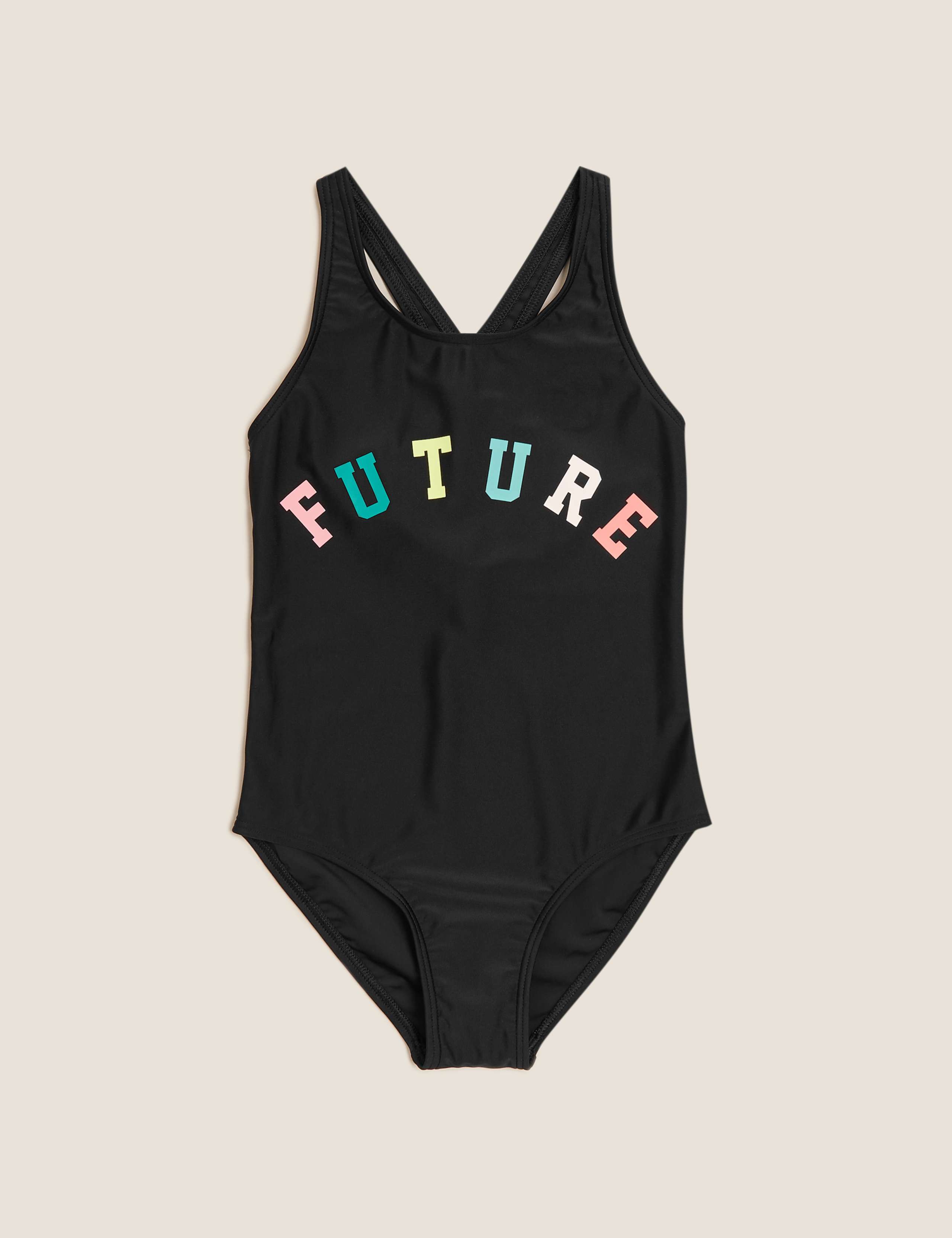 Future Slogan Swimsuit (6-14 Yrs) 1 of 2