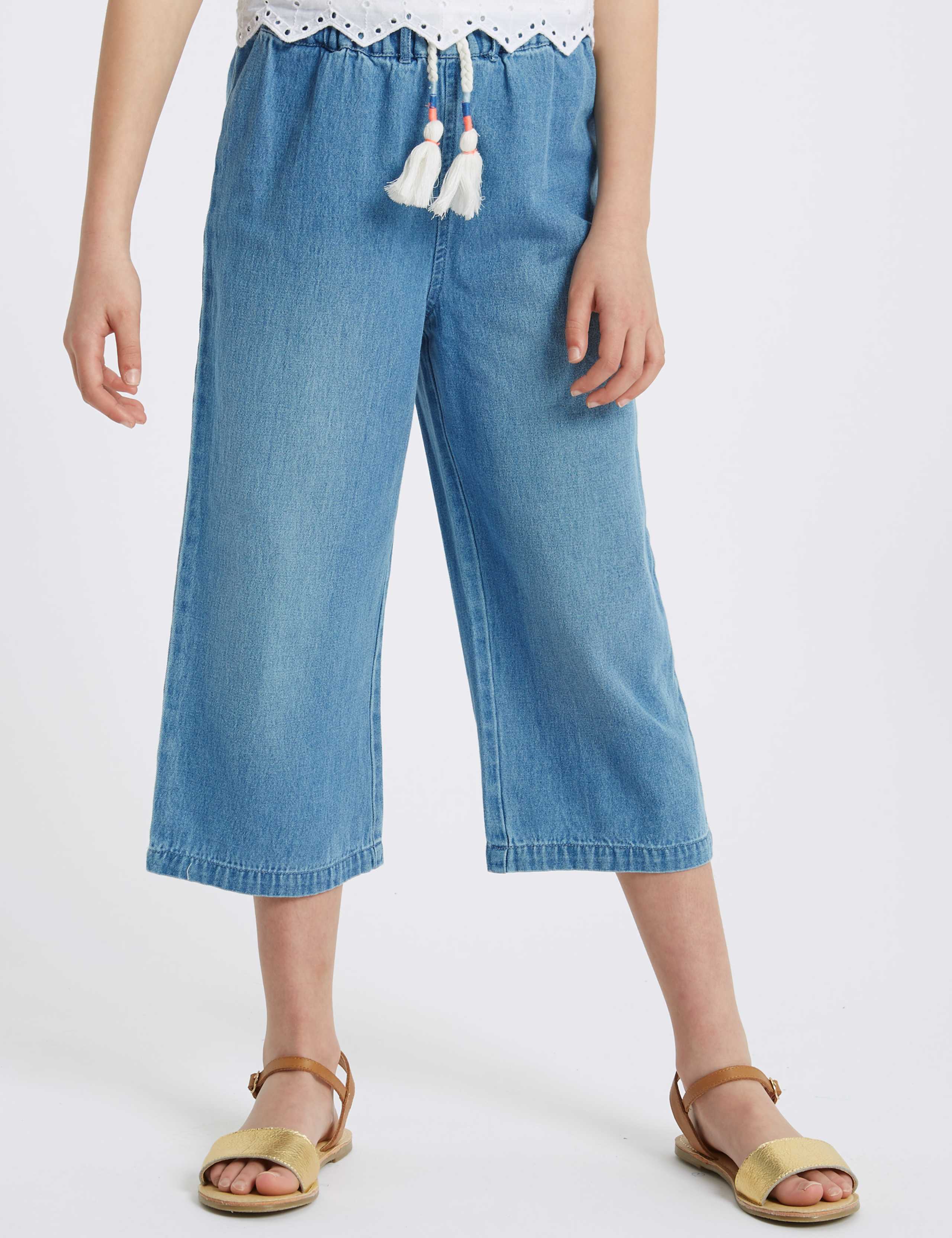 Denim Paper Bag Waist Culottes (3-16 Years) 3 of 4