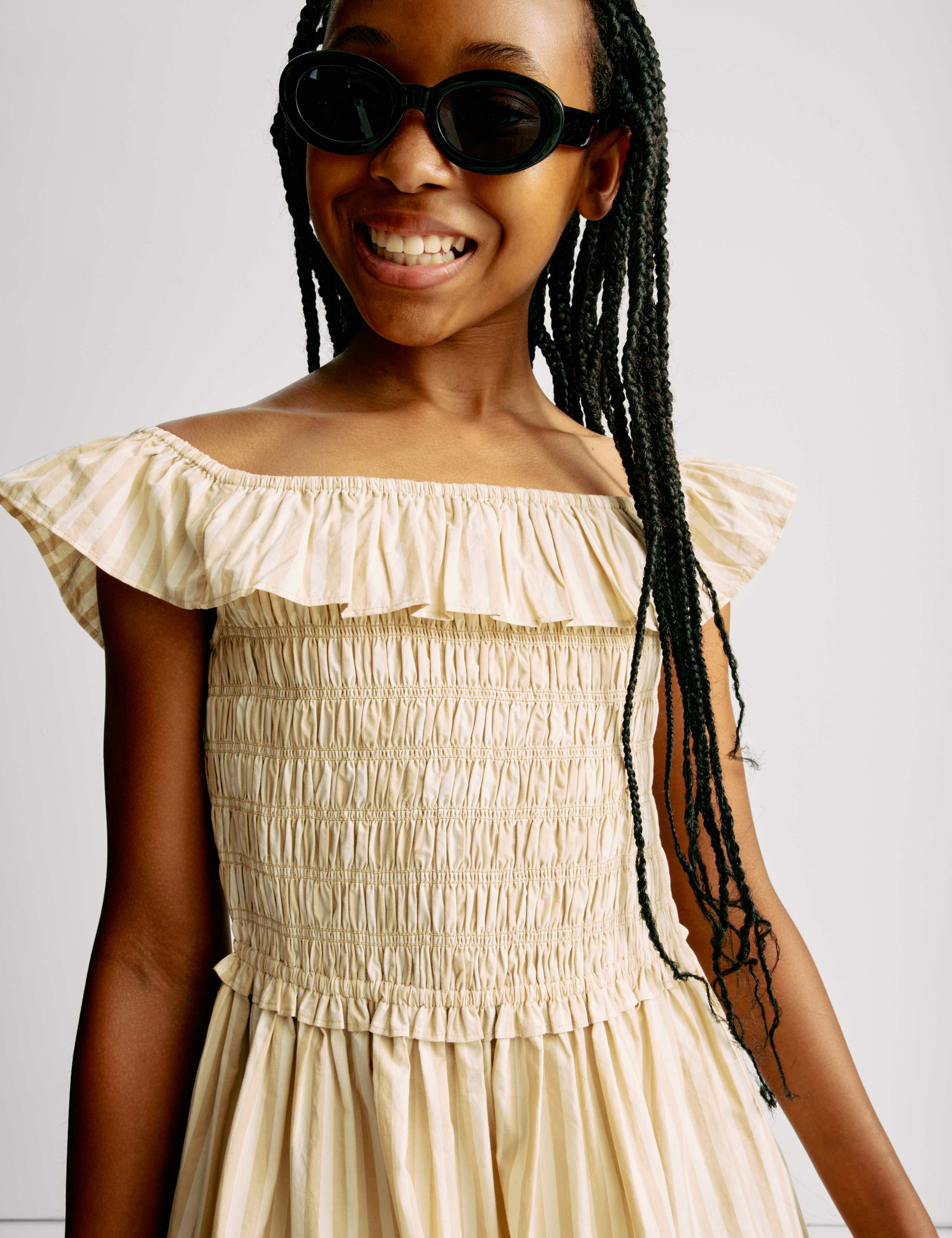 Pure Cotton Striped Dress (6-16 Yrs) 1 of 7
