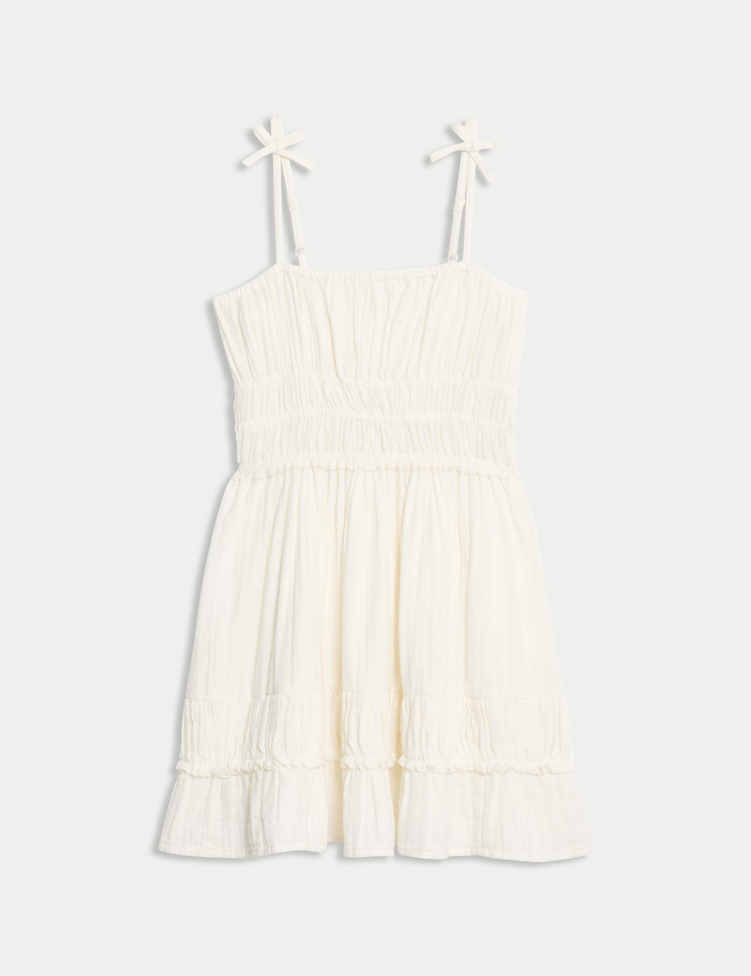 Pure Cotton Shirred Dress (6-16 Yrs) 2 of 6