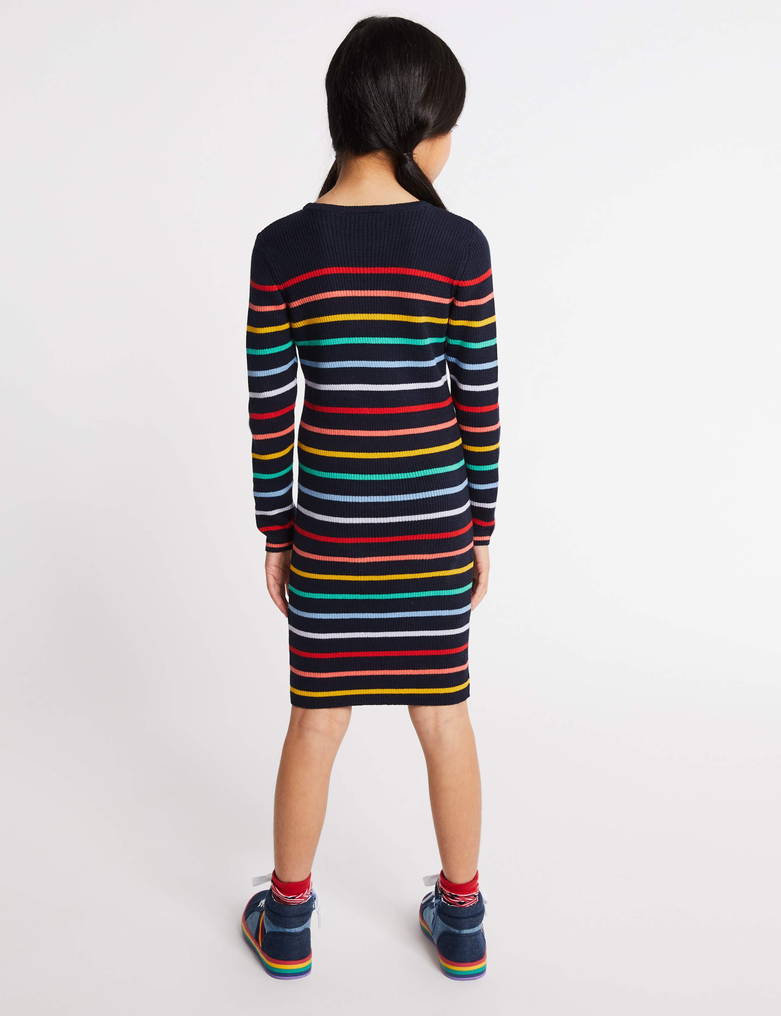 Striped Pure Cotton Dress (3-16 Years) 2 of 2