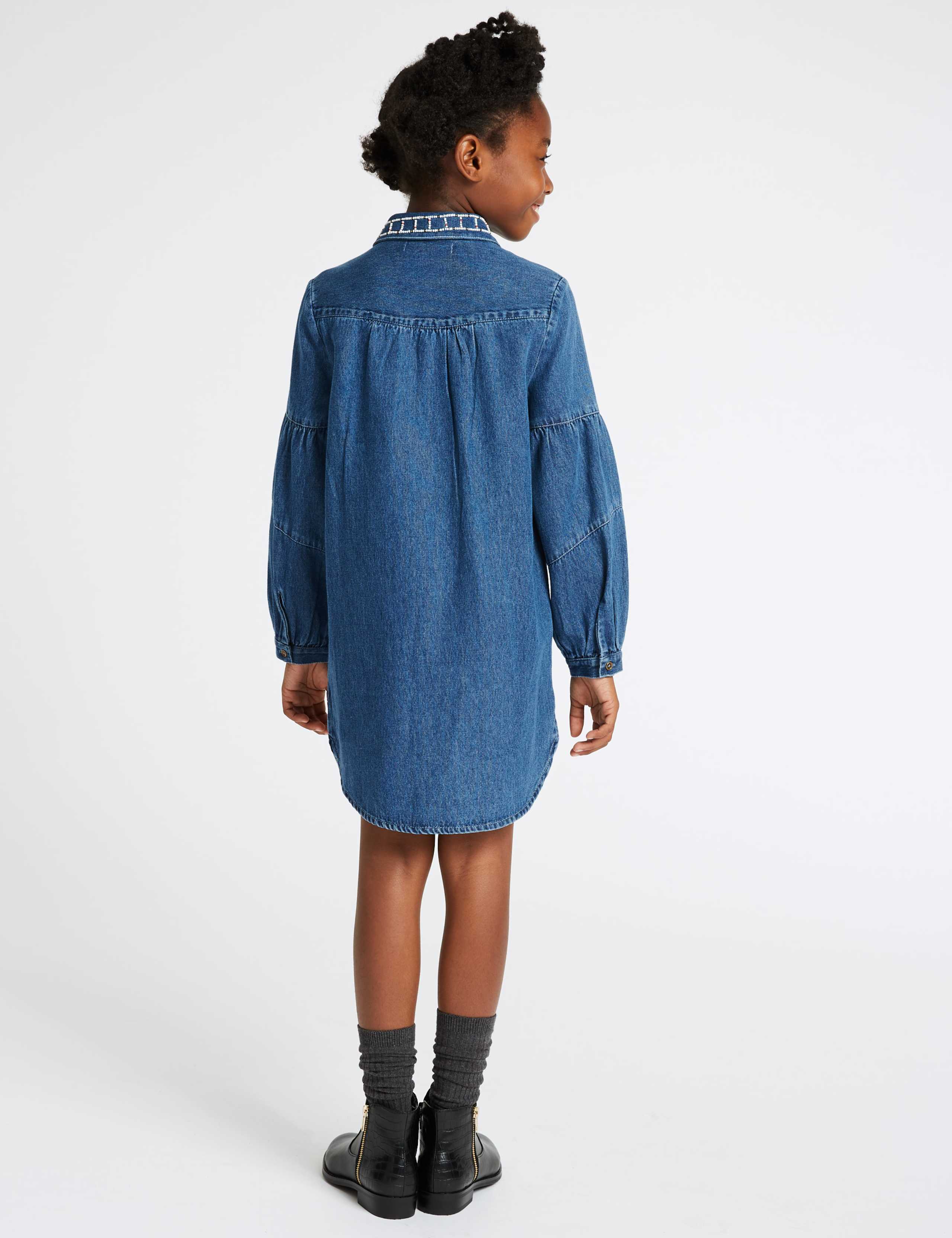 Frill Denim Dress (3-16 Years) 3 of 4