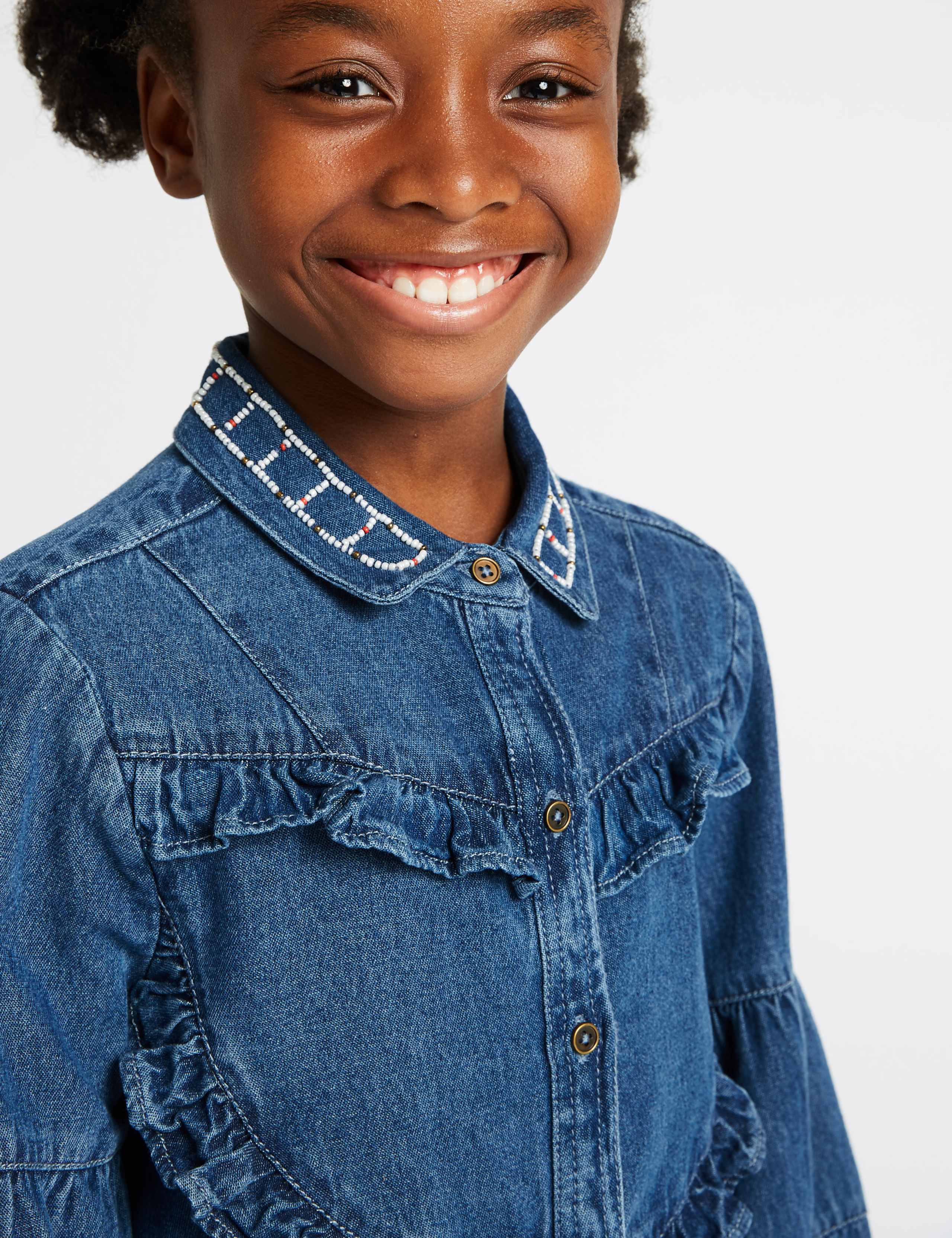 Frill Denim Dress (3-16 Years) 4 of 4