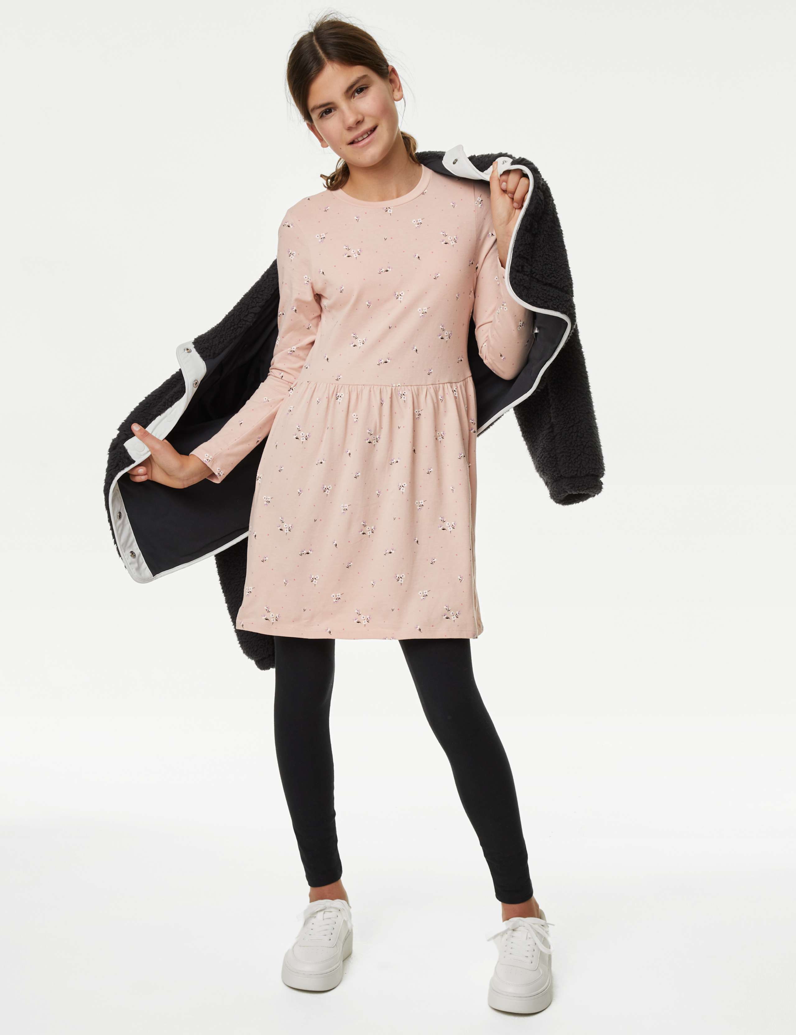 Pure Cotton Ditsy Floral Dress (6-16 Yrs) 1 of 3