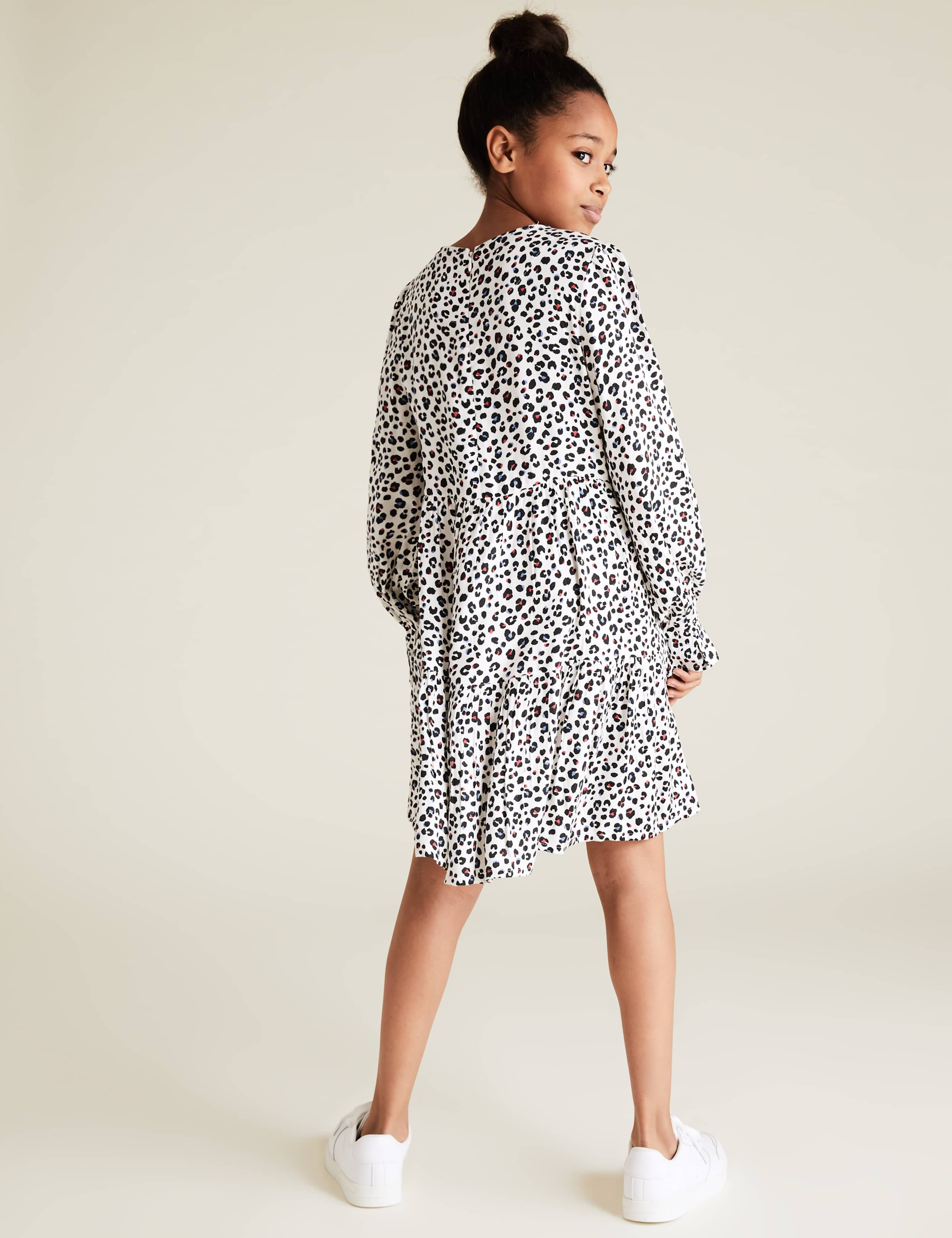 Leopard Print Tiered Dress (6-14 Yrs) 4 of 5
