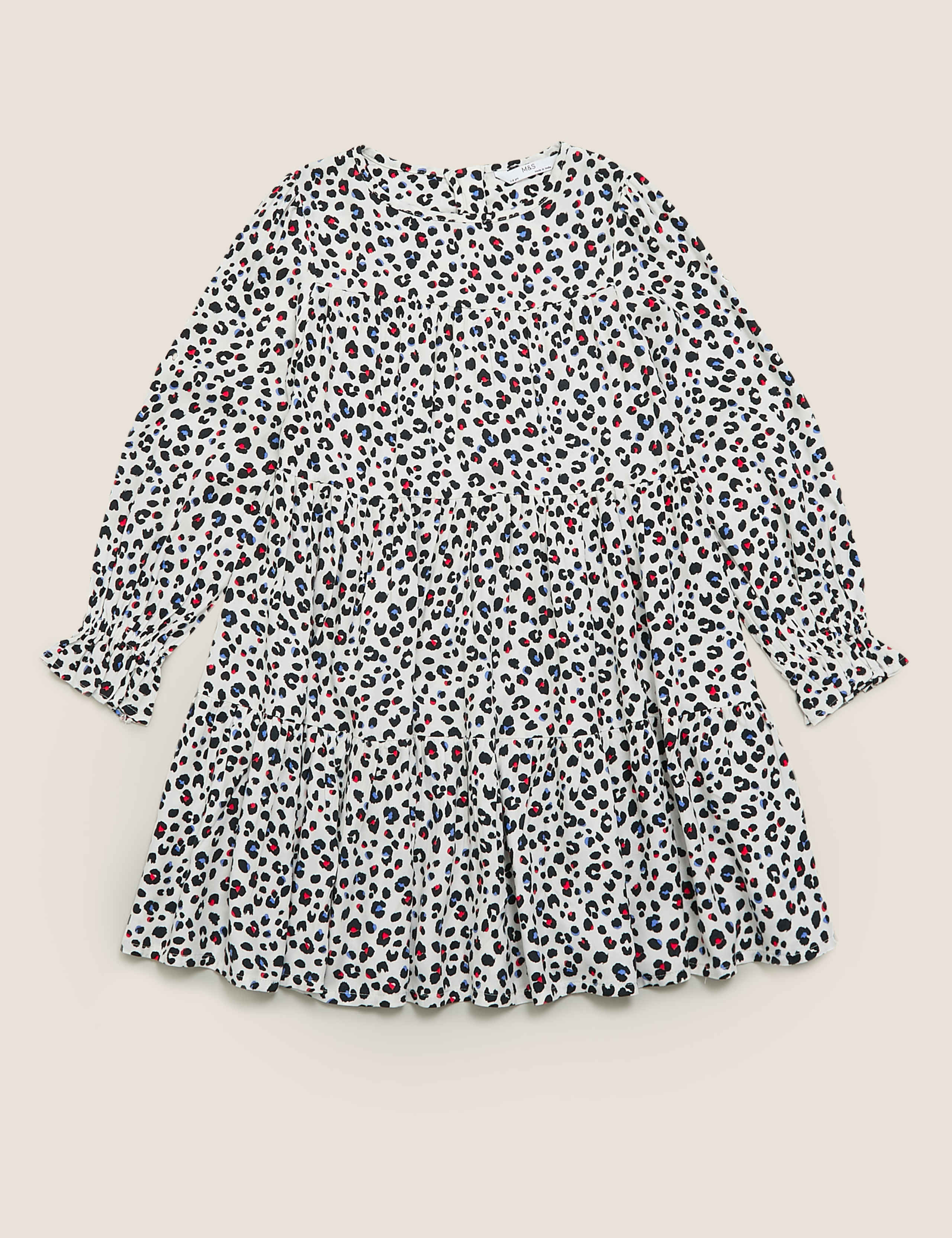 Leopard Print Tiered Dress (6-14 Yrs) 2 of 5